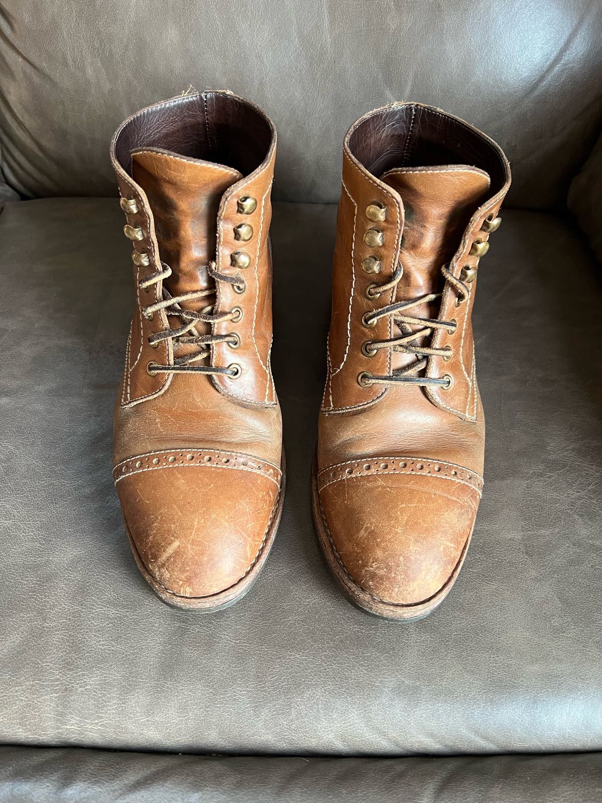 Photo by fieldlaf on March 2, 2024 of the Blkbrd Shoemaker Luchador Service Boot in Horween Natural Chromexcel.