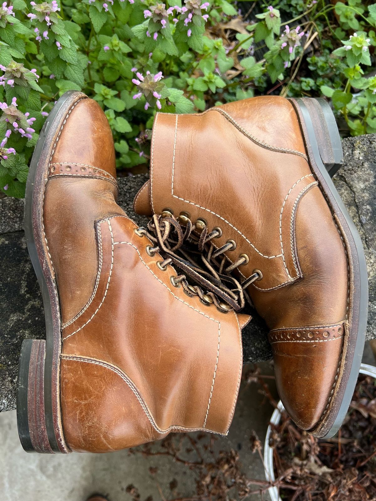 Photo by fieldlaf on April 3, 2024 of the Blkbrd Shoemaker Luchador Service Boot in Horween Natural Chromexcel.