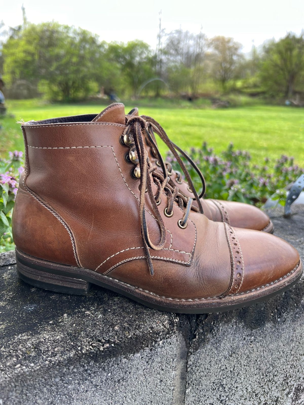 Photo by fieldlaf on April 3, 2024 of the Blkbrd Shoemaker Luchador Service Boot in Horween Natural Chromexcel.