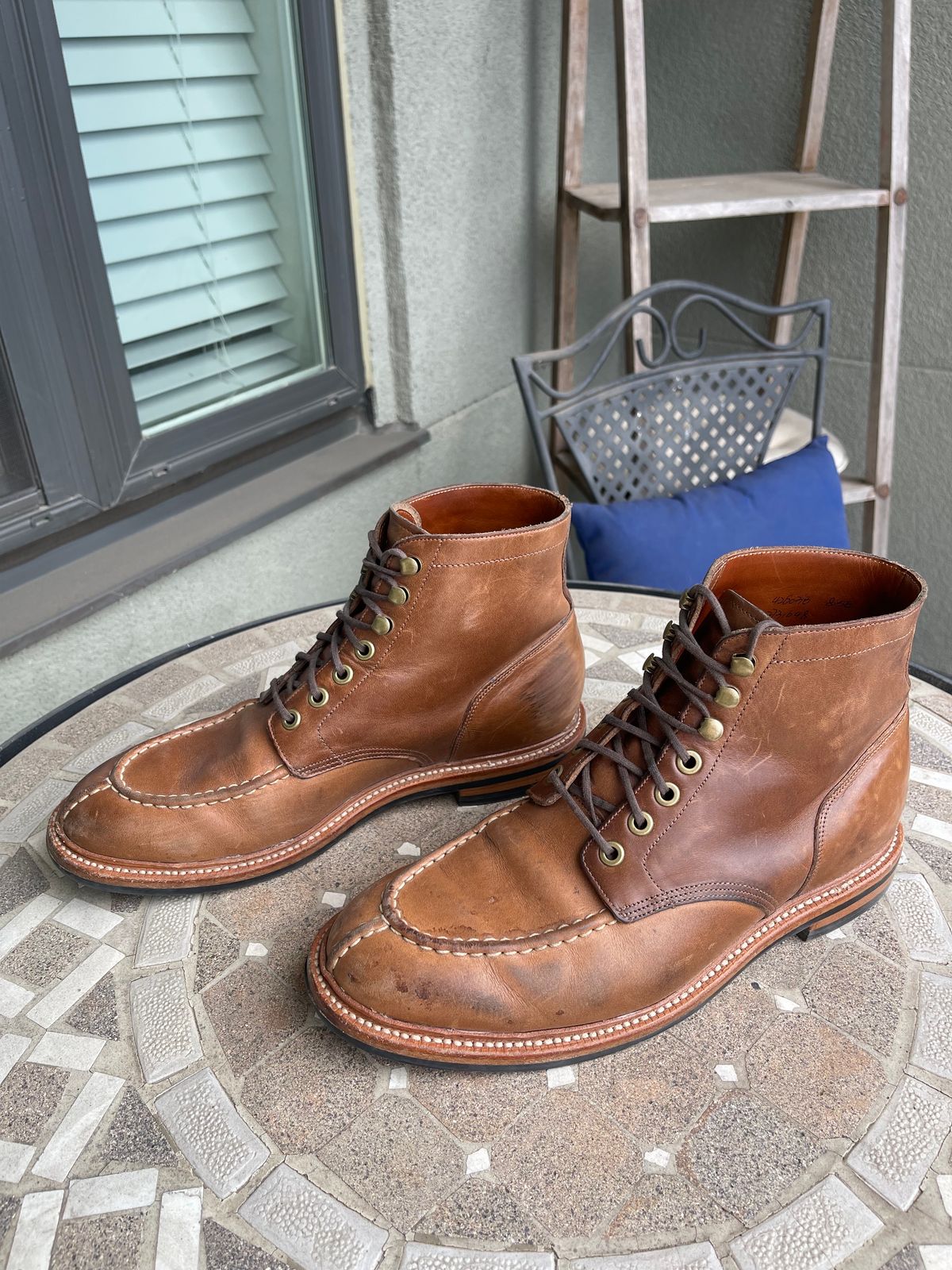 Photo by bullmoose303 on February 3, 2024 of the Grant Stone Ottawa Boot in Horween Dune Chromexcel.