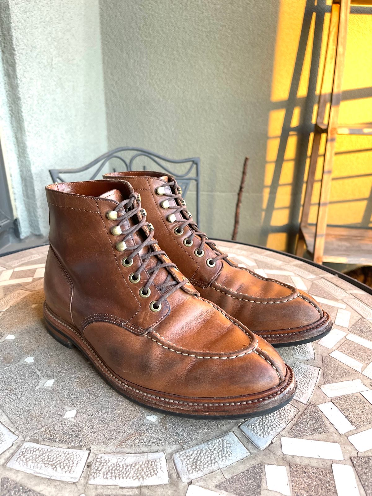 Photo by bullmoose303 on April 5, 2024 of the Grant Stone Ottawa Boot in Horween Dune Chromexcel.