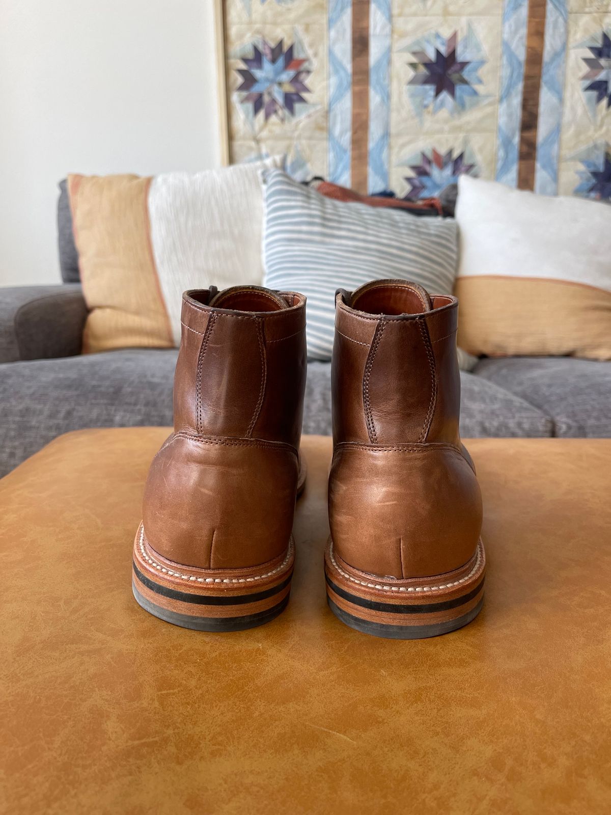 Photo by bullmoose303 on November 1, 2023 of the Grant Stone Ottawa Boot in Horween Dune Chromexcel.