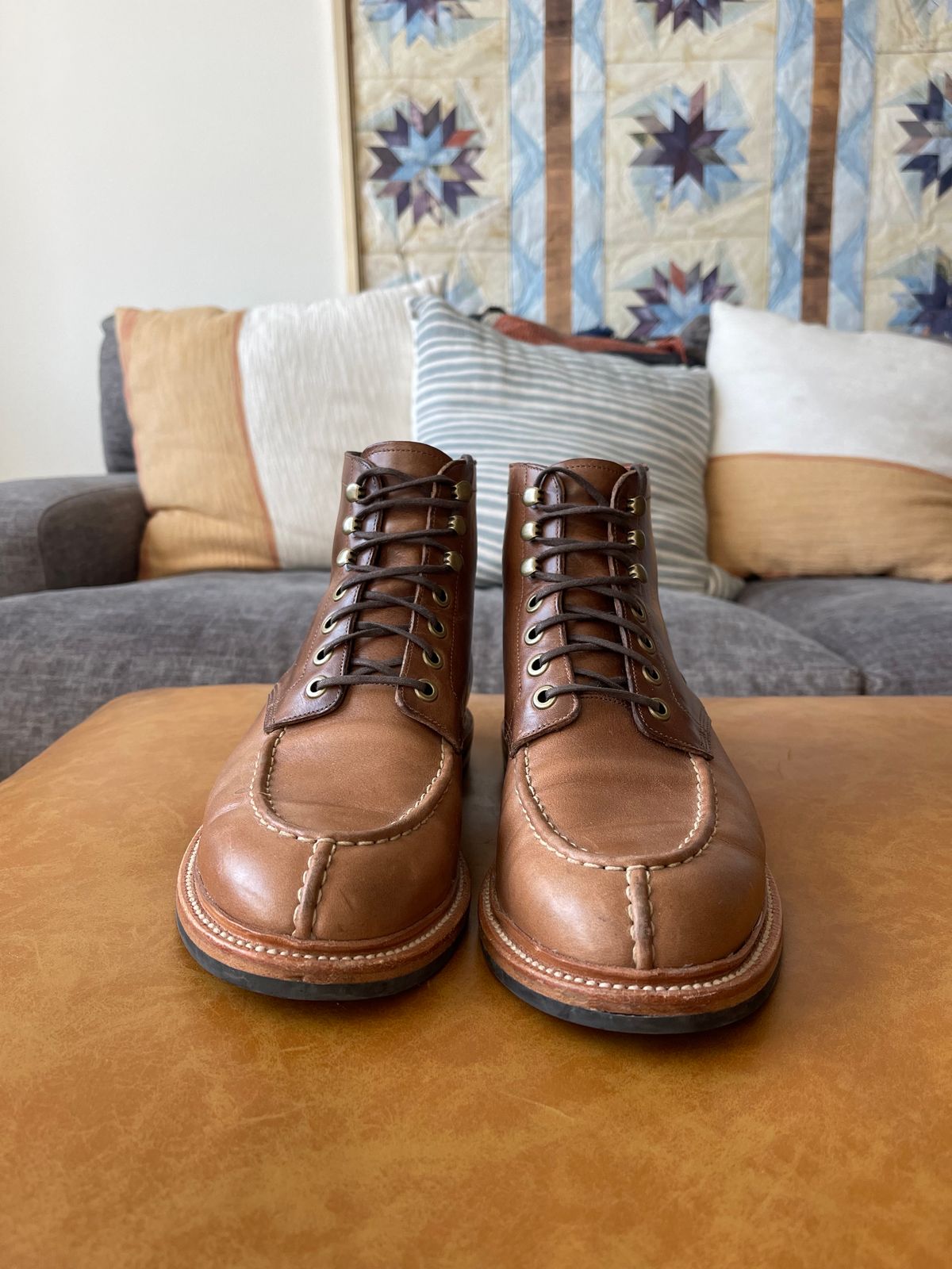 Photo by bullmoose303 on November 1, 2023 of the Grant Stone Ottawa Boot in Horween Dune Chromexcel.