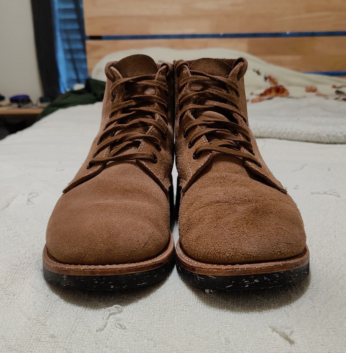 Photo by crberus81 on January 10, 2024 of the Oak Street Bootmakers Field Boot in Horween Marine Field Roughout.