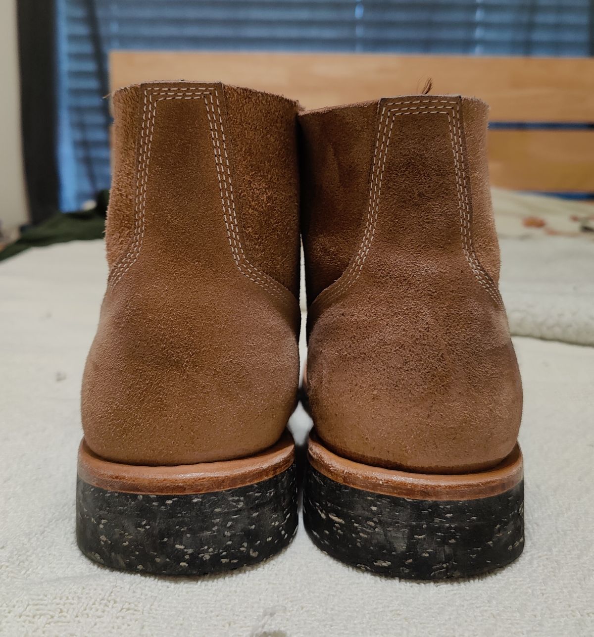 Photo by crberus81 on January 10, 2024 of the Oak Street Bootmakers Field Boot in Horween Marine Field Roughout.