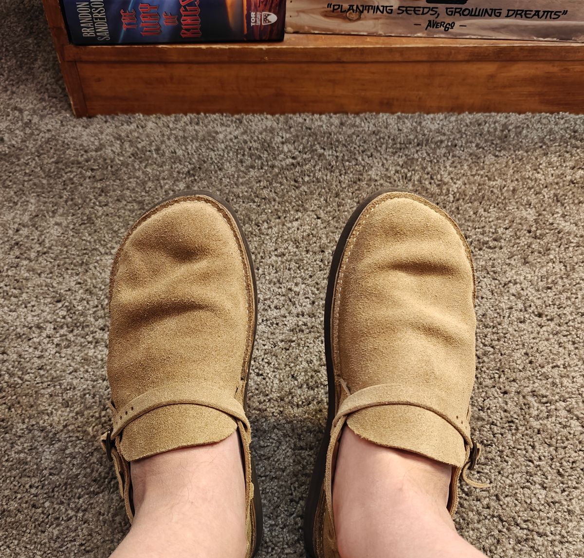 Photo by crberus81 on October 24, 2024 of the Oak Street Bootmakers Country Loafer in Horween Natural Chromexcel Roughout.