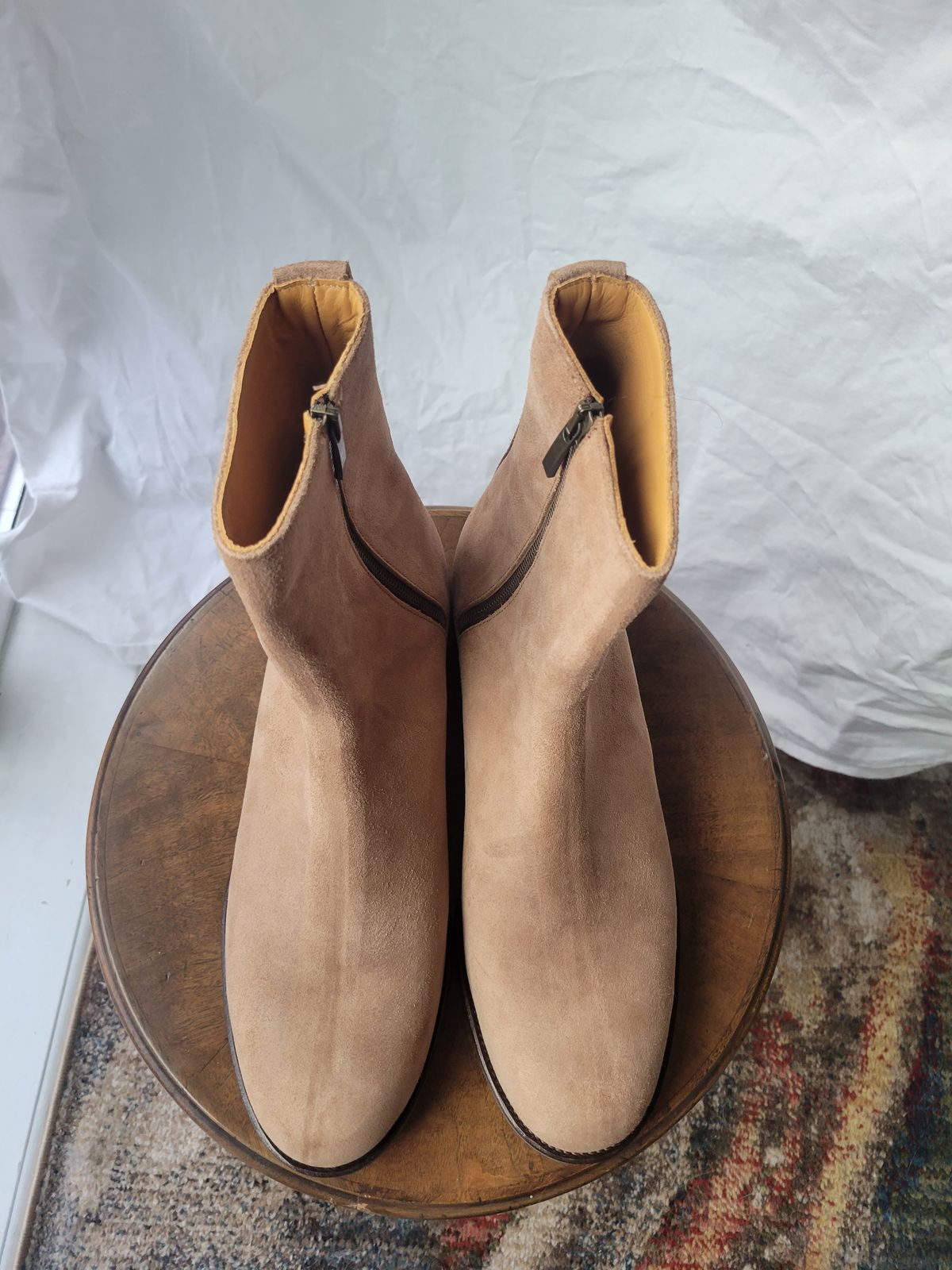 Photo by chokkero on November 1, 2024 of the Viberg Herald in Eco Veg Fallow Suede Roughout.