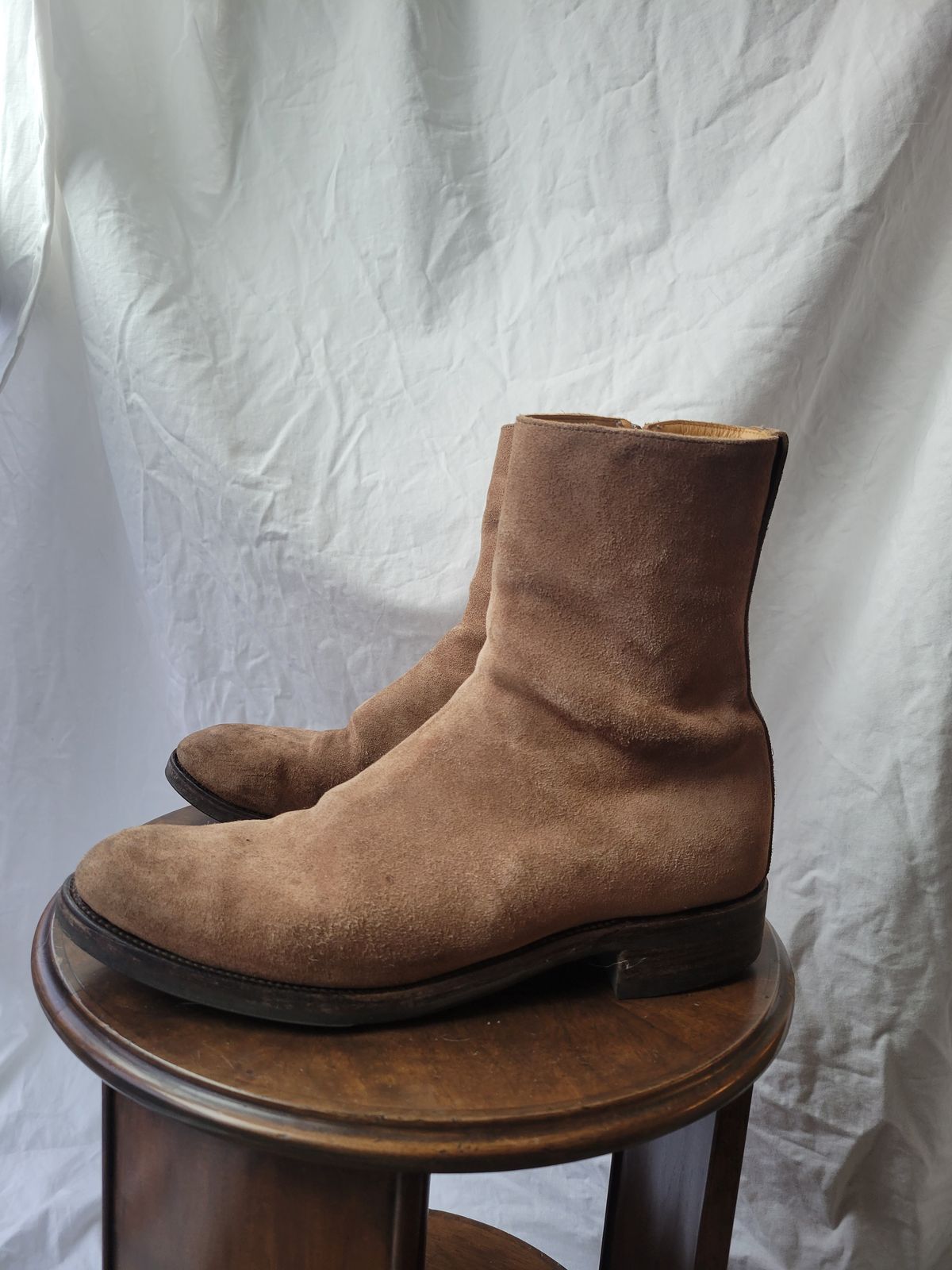 Photo by chokkero on January 5, 2025 of the Viberg Herald in Eco Veg Fallow Suede Roughout.