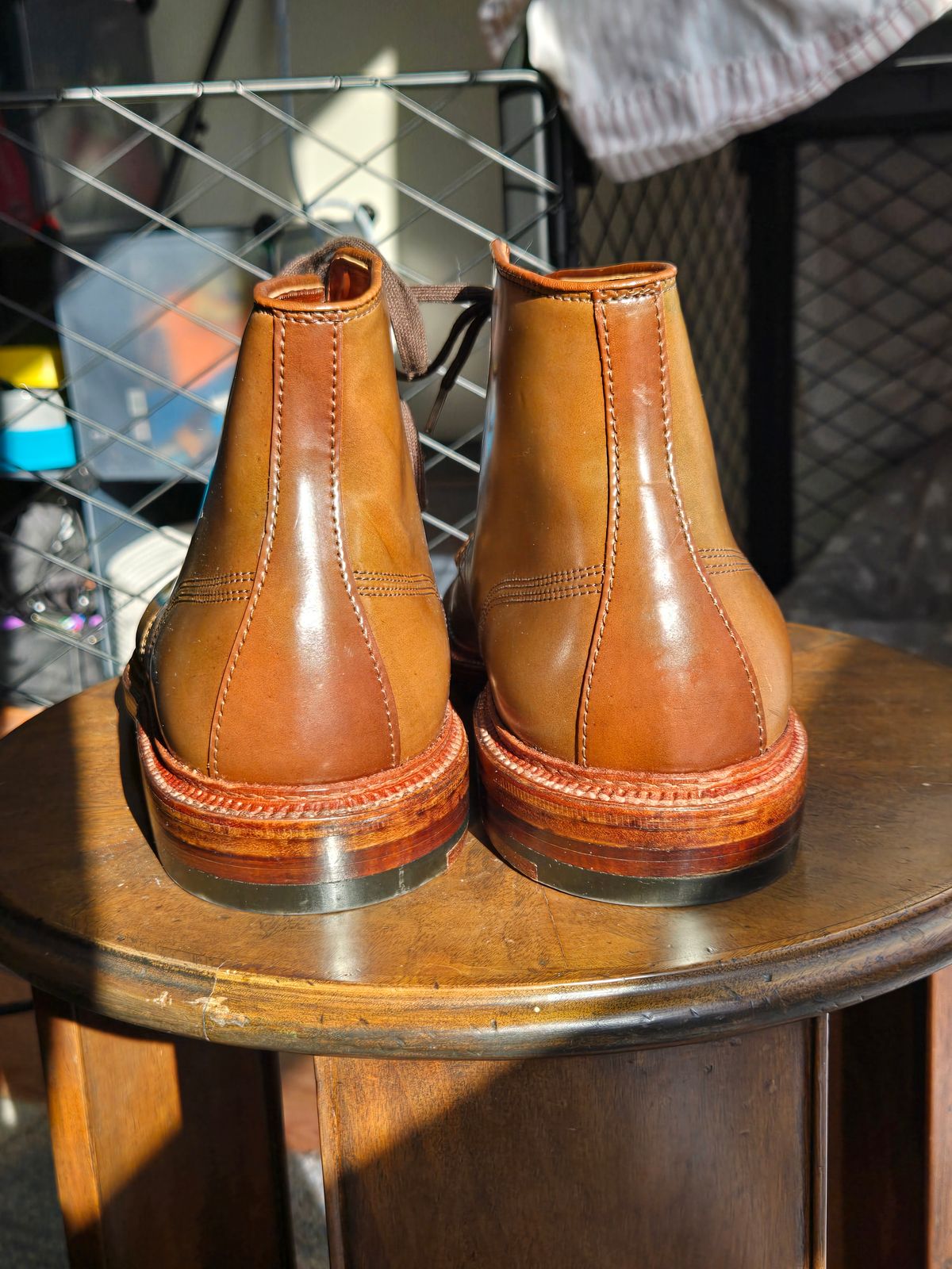 Photo by chokkero on October 2, 2025 of the Alden Plain Toe Boot in Horween Ravello Shell Cordovan.