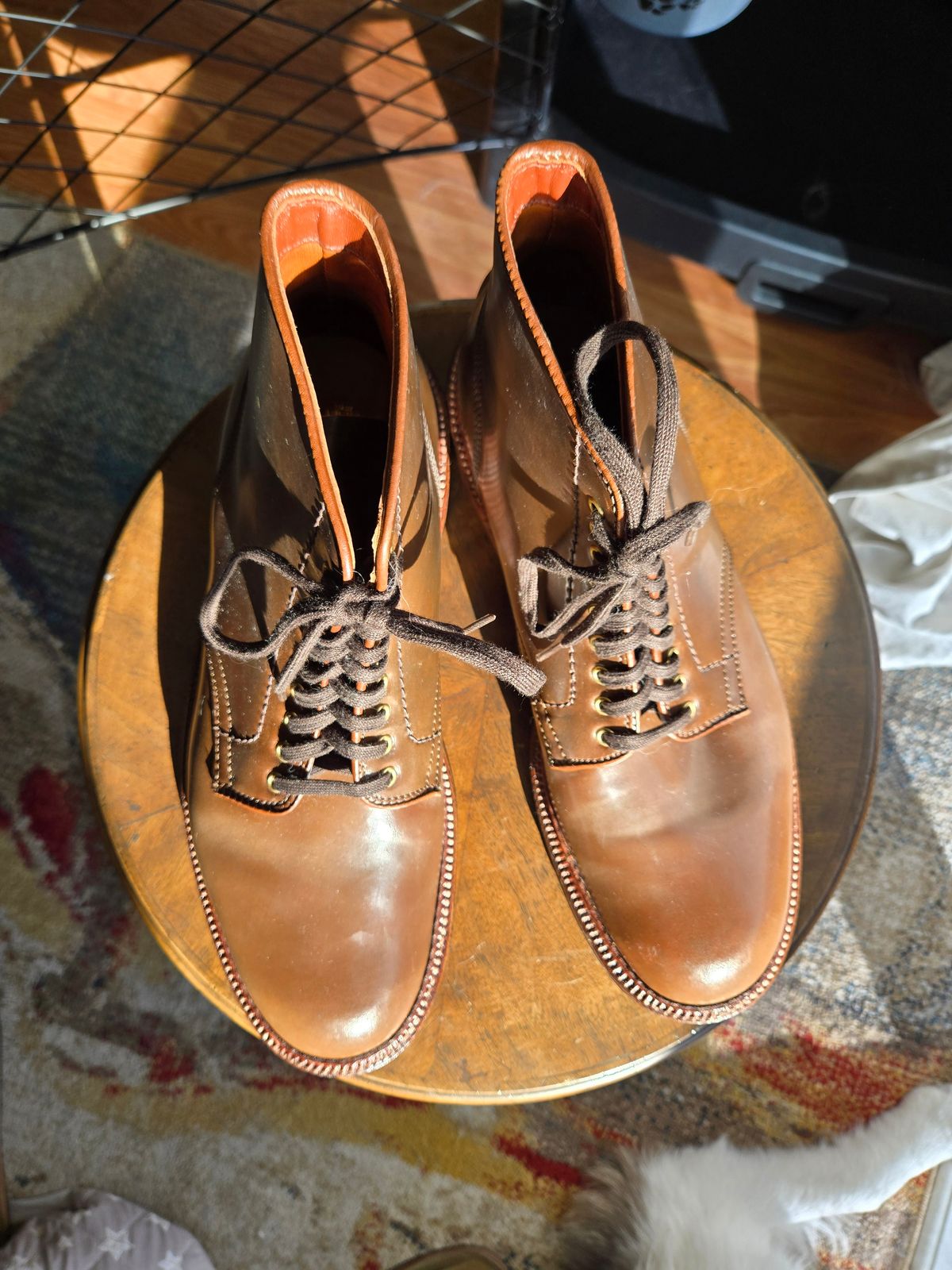 Photo by chokkero on October 2, 2025 of the Alden Plain Toe Boot in Horween Ravello Shell Cordovan.