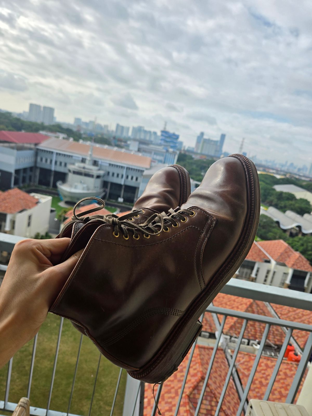 Photo by chokkero on February 3, 2026 of the Alden Plain Toe Boot in Horween Ravello Shell Cordovan.