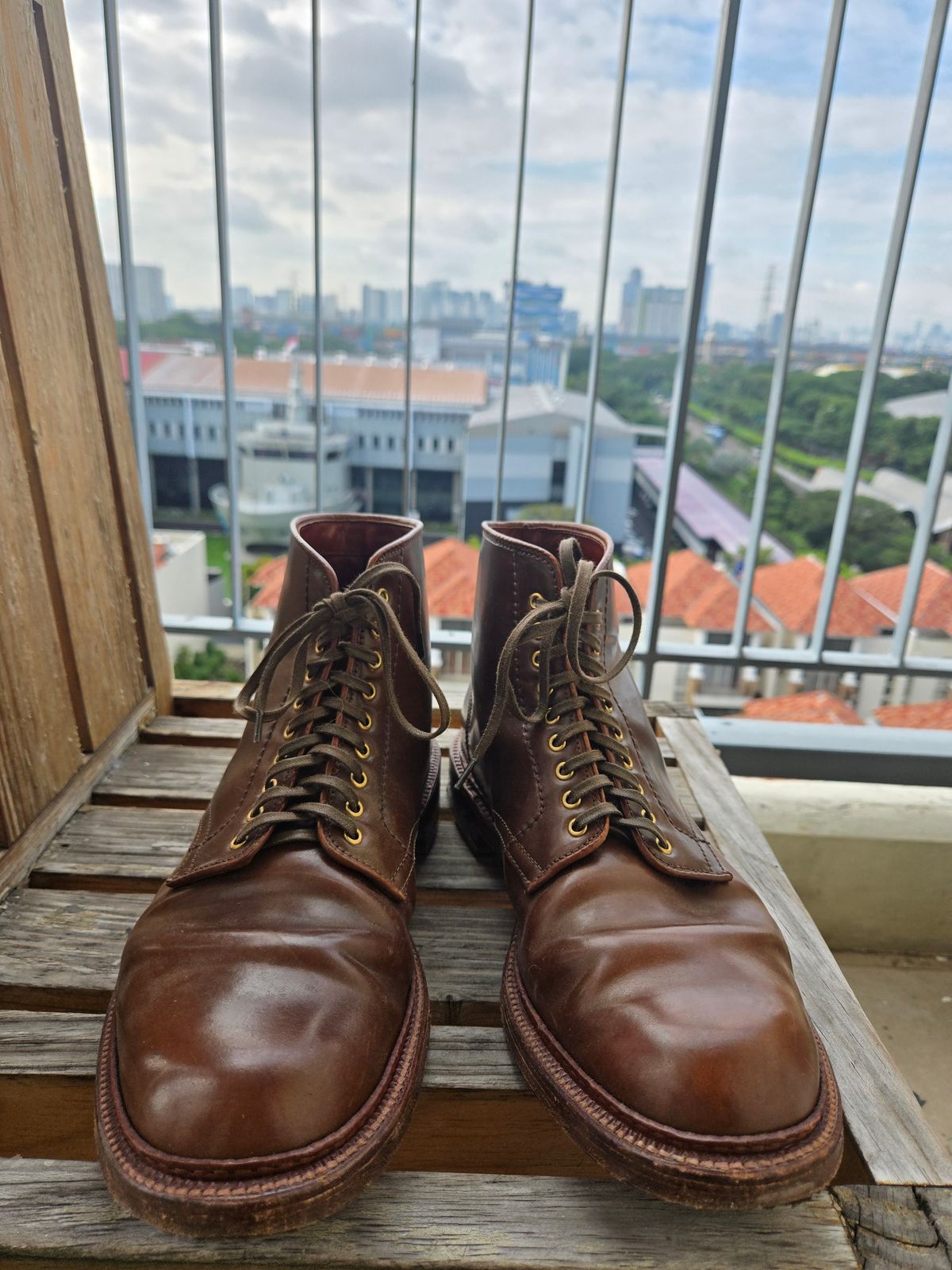 Photo by chokkero on February 3, 2026 of the Alden Plain Toe Boot in Horween Ravello Shell Cordovan.