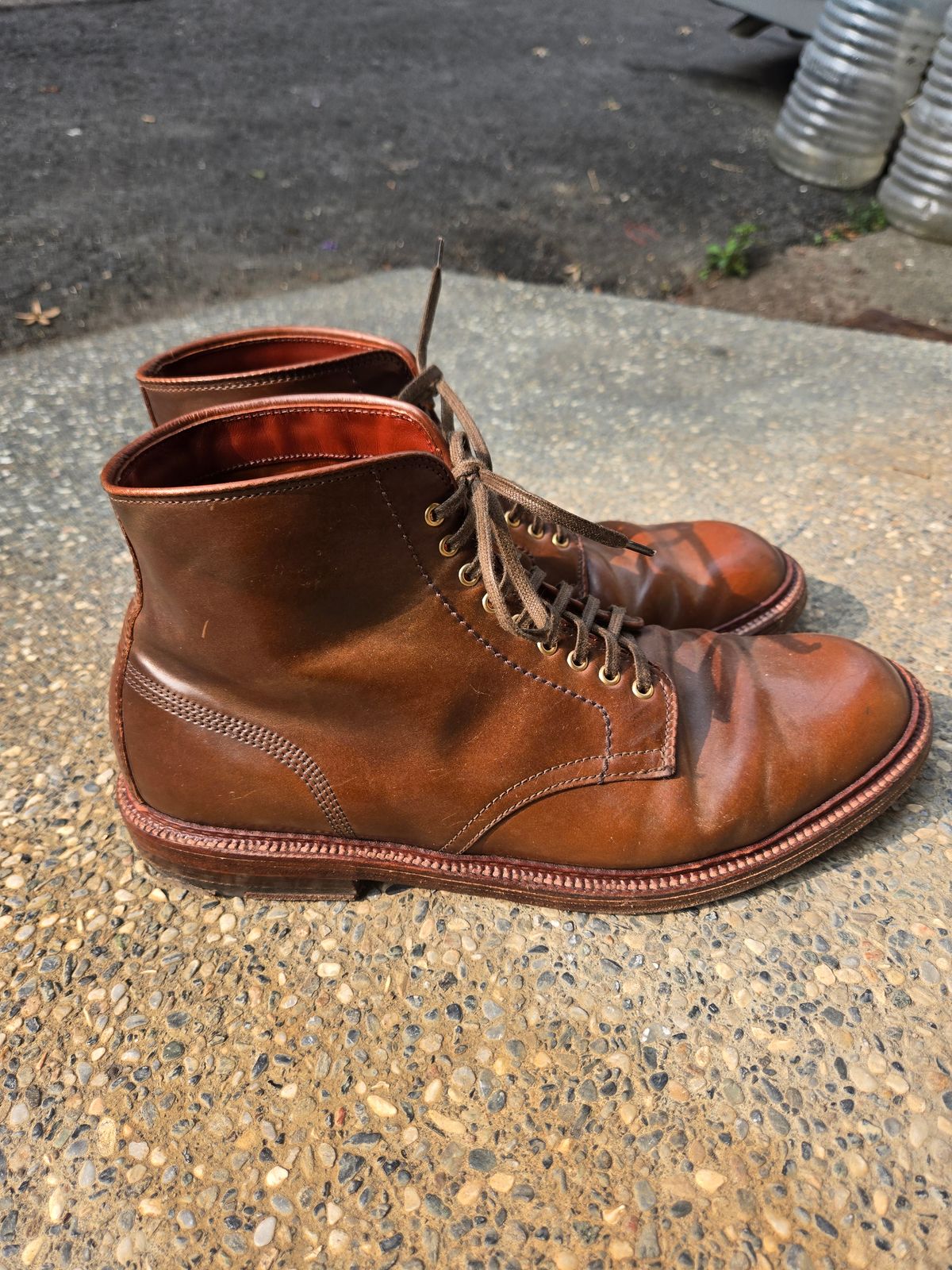 Photo by chokkero on April 2, 2026 of the Alden Plain Toe Boot in Horween Ravello Shell Cordovan.