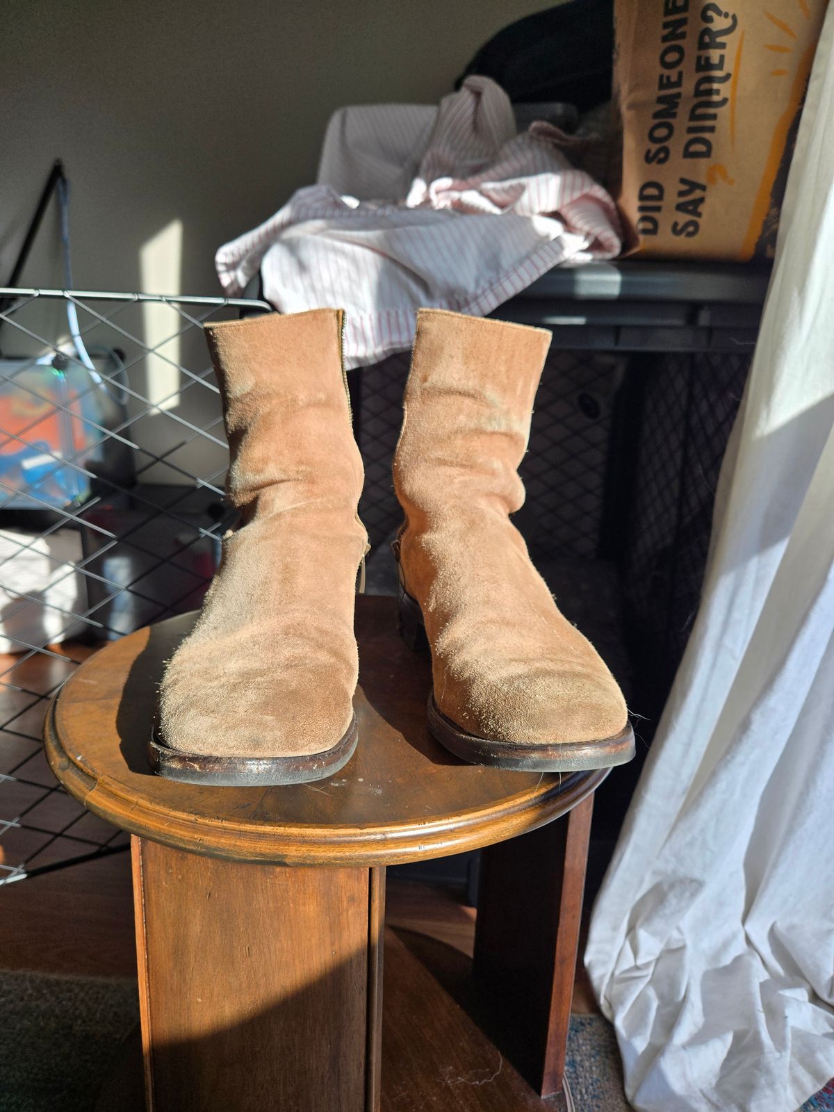 Photo by chokkero on October 2, 2025 of the Viberg Herald in Eco Veg Fallow Suede Roughout.