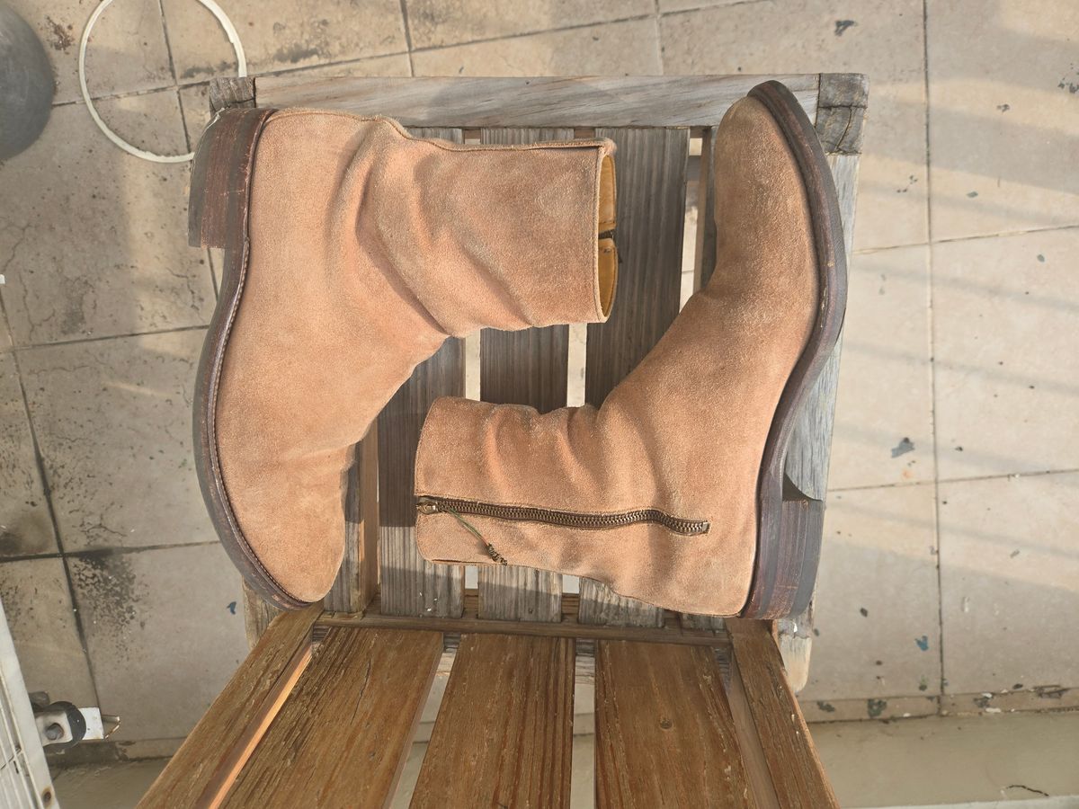 Photo by chokkero on March 2, 2026 of the Viberg Herald in Eco Veg Fallow Suede Roughout.