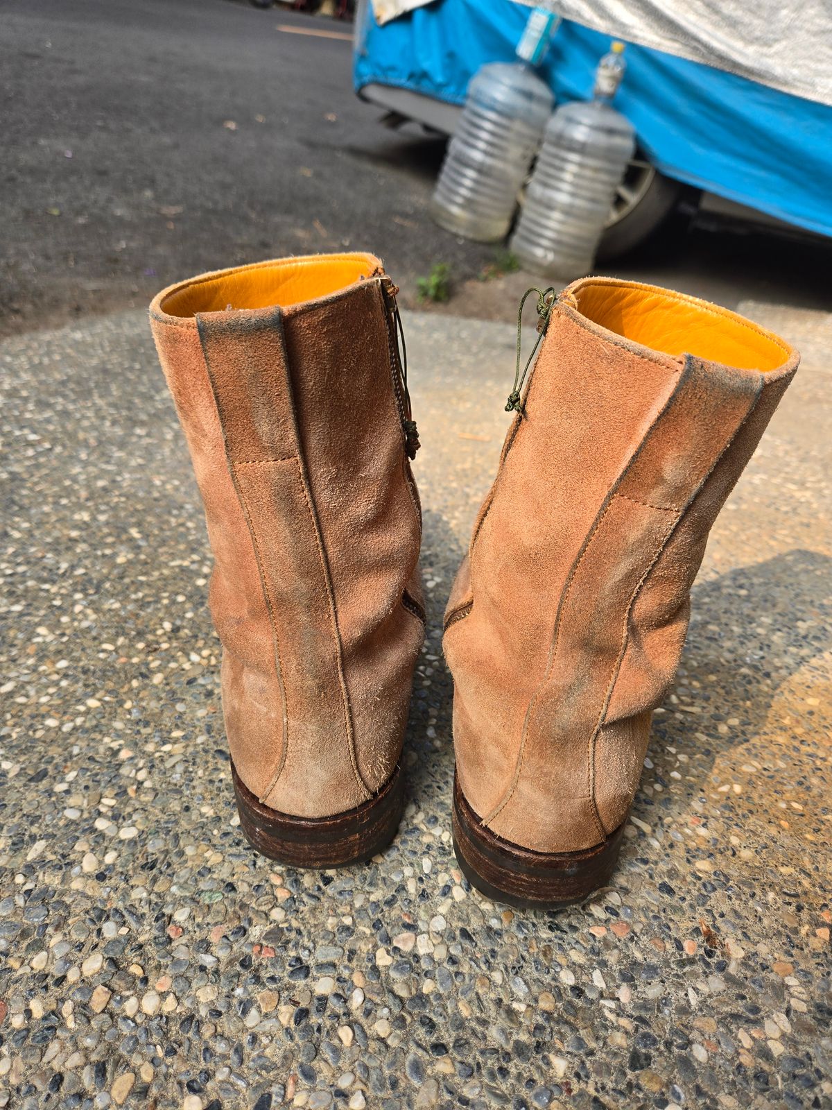 Photo by chokkero on April 2, 2026 of the Viberg Herald in Eco Veg Fallow Suede Roughout.