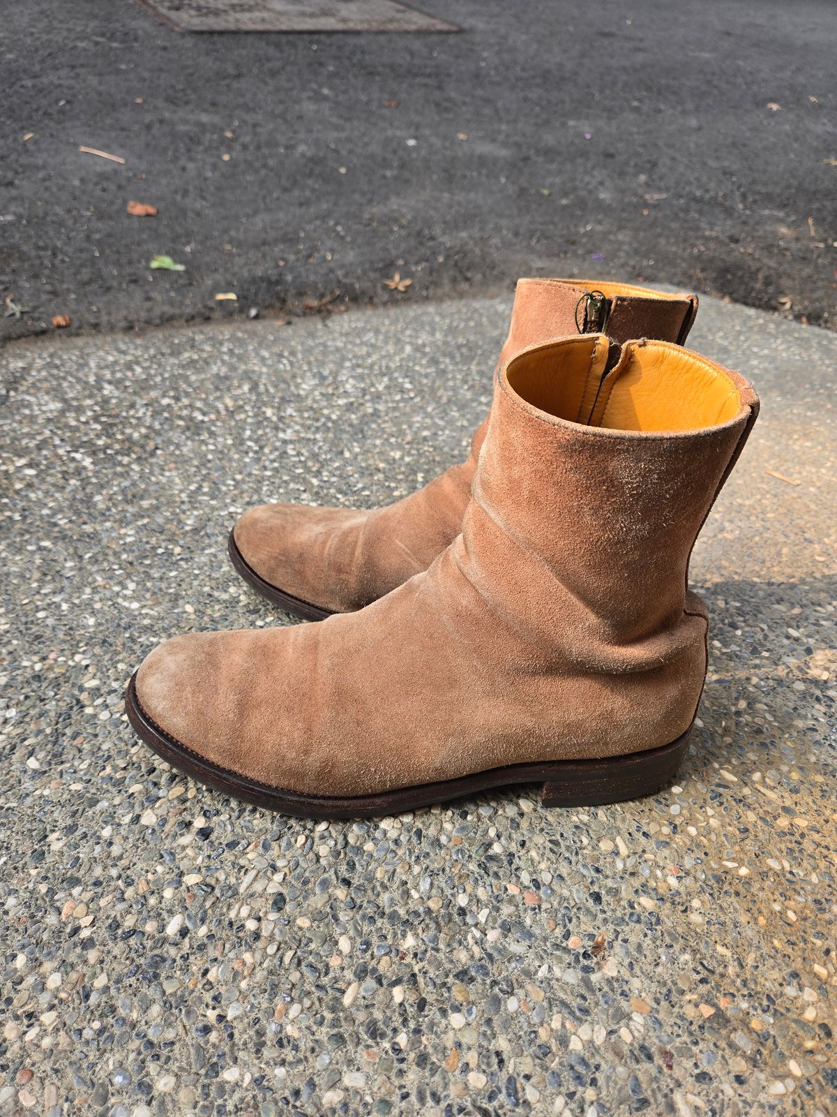 Photo by chokkero on April 2, 2026 of the Viberg Herald in Eco Veg Fallow Suede Roughout.