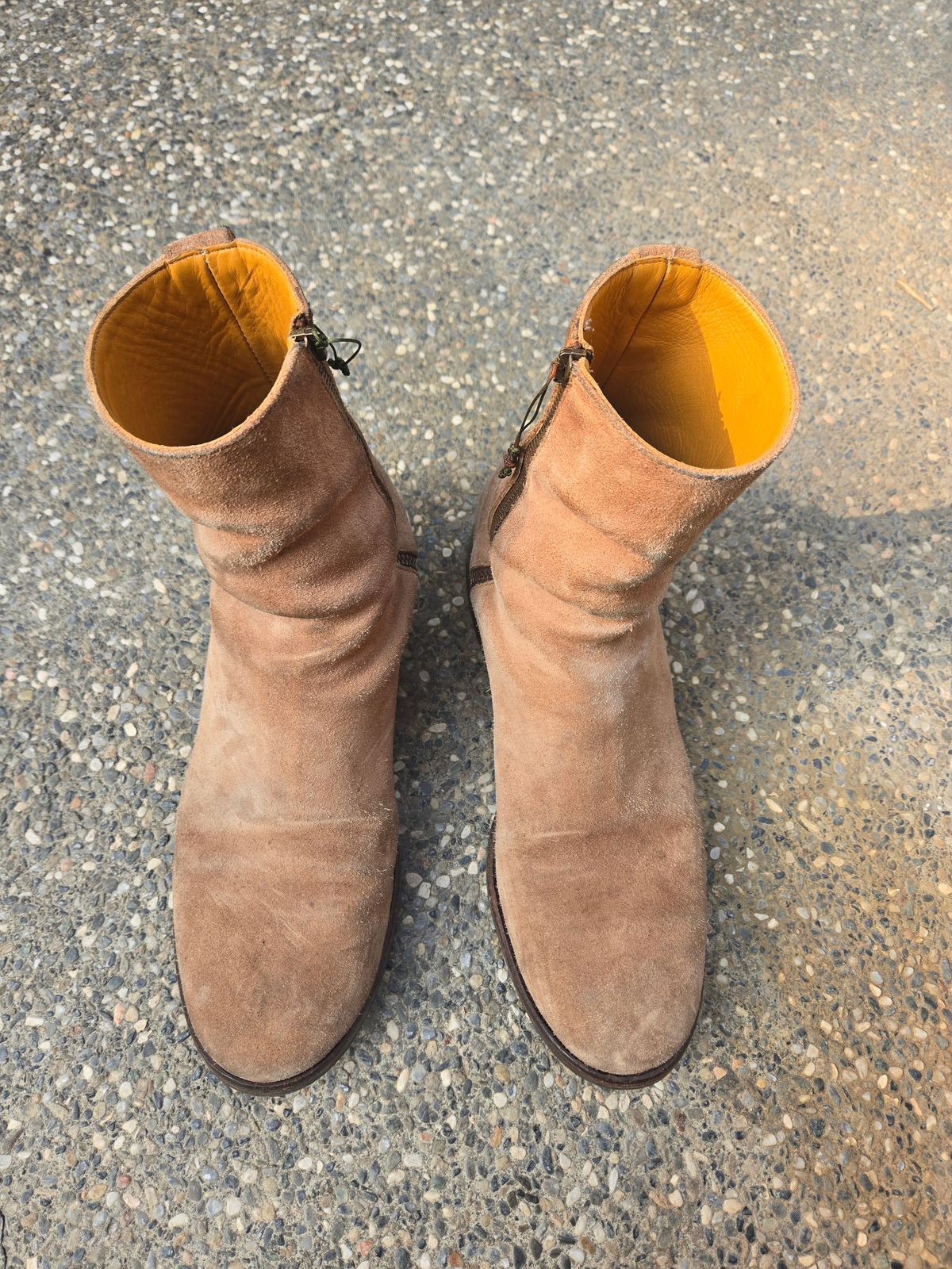 Photo by chokkero on April 2, 2026 of the Viberg Herald in Eco Veg Fallow Suede Roughout.