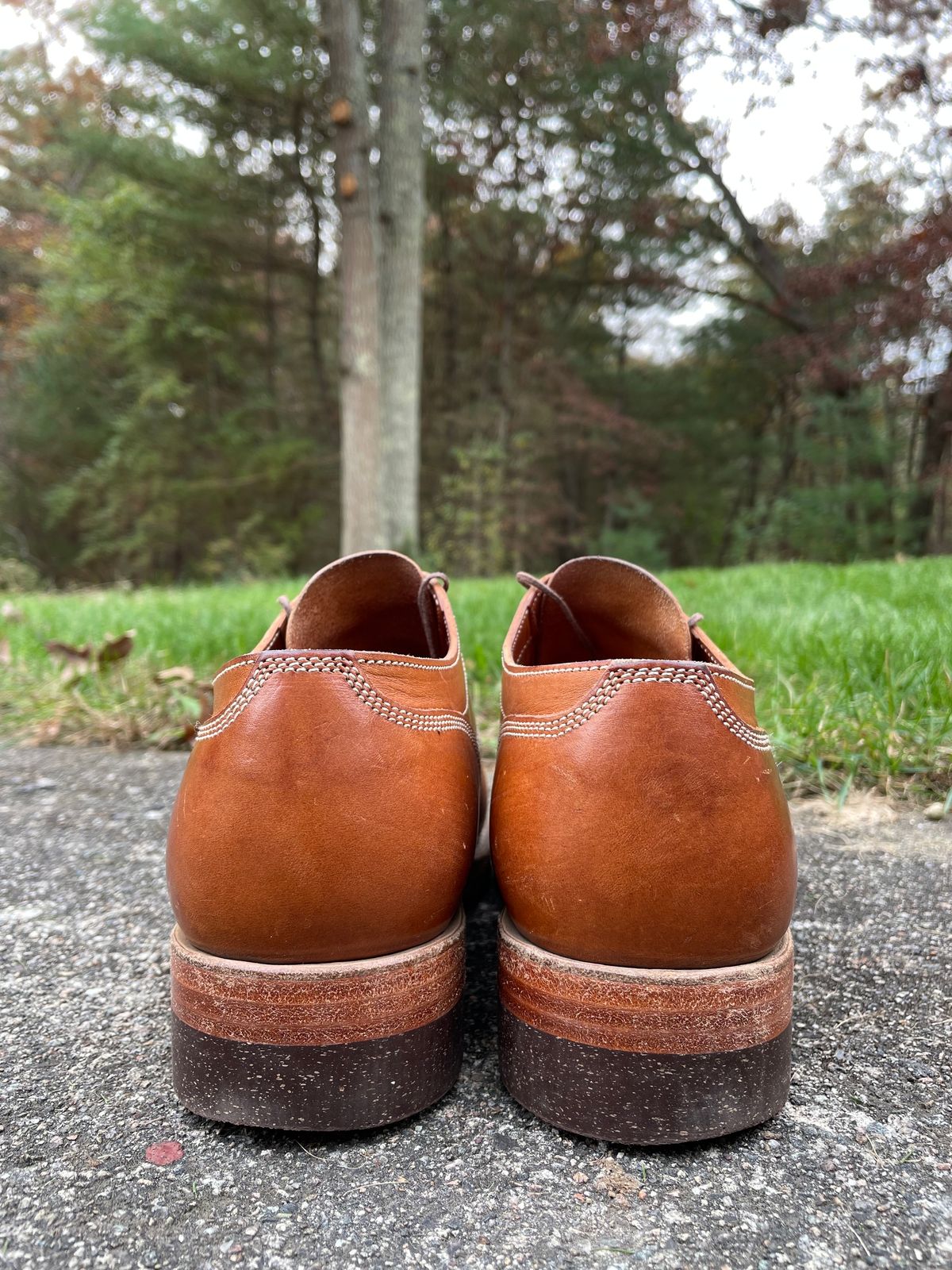Photo by NewEnglandIndigo on November 4, 2023 of the Onderhoud LVL01 Derby Boot in Badalassi Carlo Cognac Minerva.