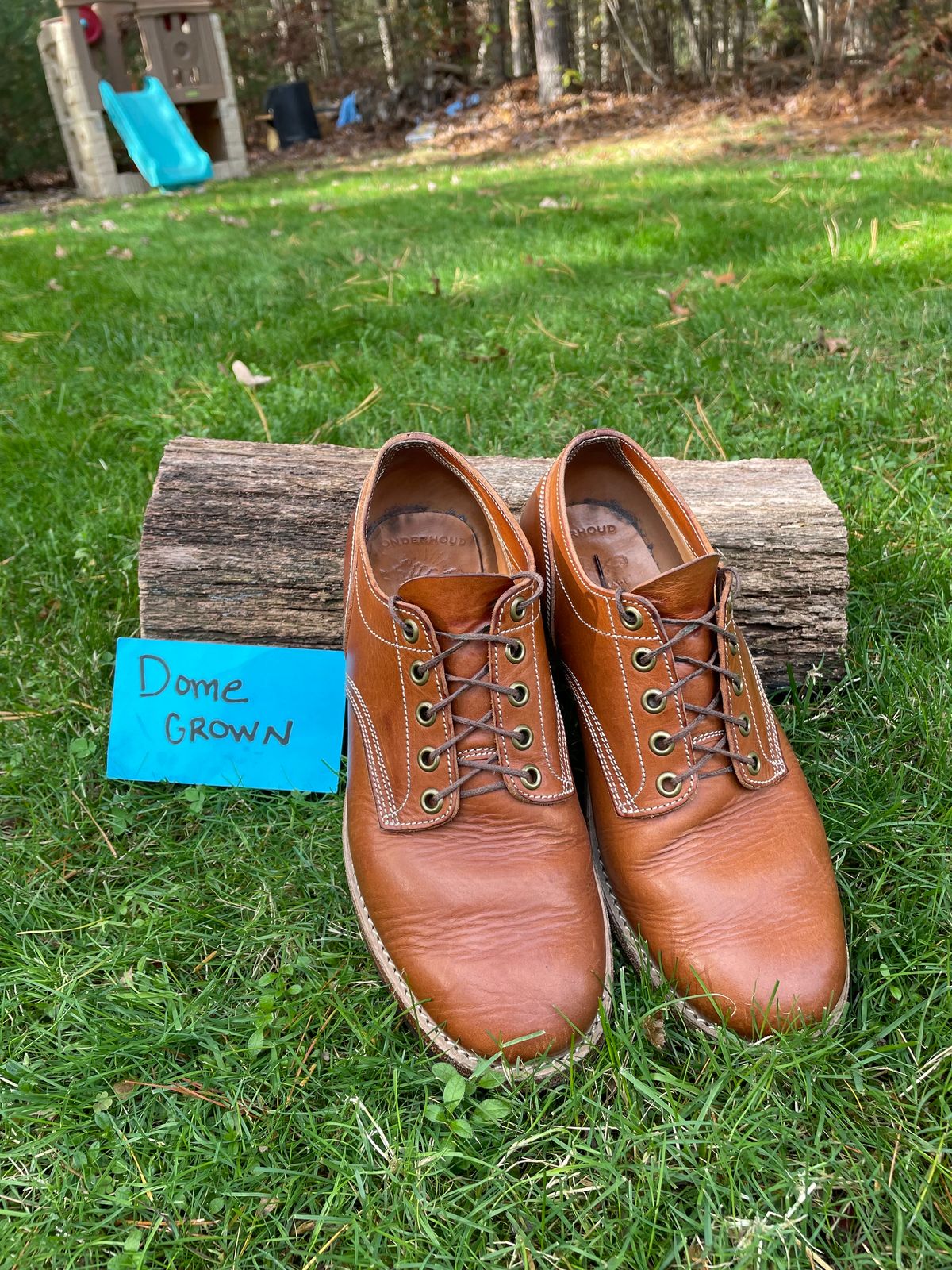 Photo by NewEnglandIndigo on November 4, 2023 of the Onderhoud LVL01 Derby Boot in Badalassi Carlo Cognac Minerva.