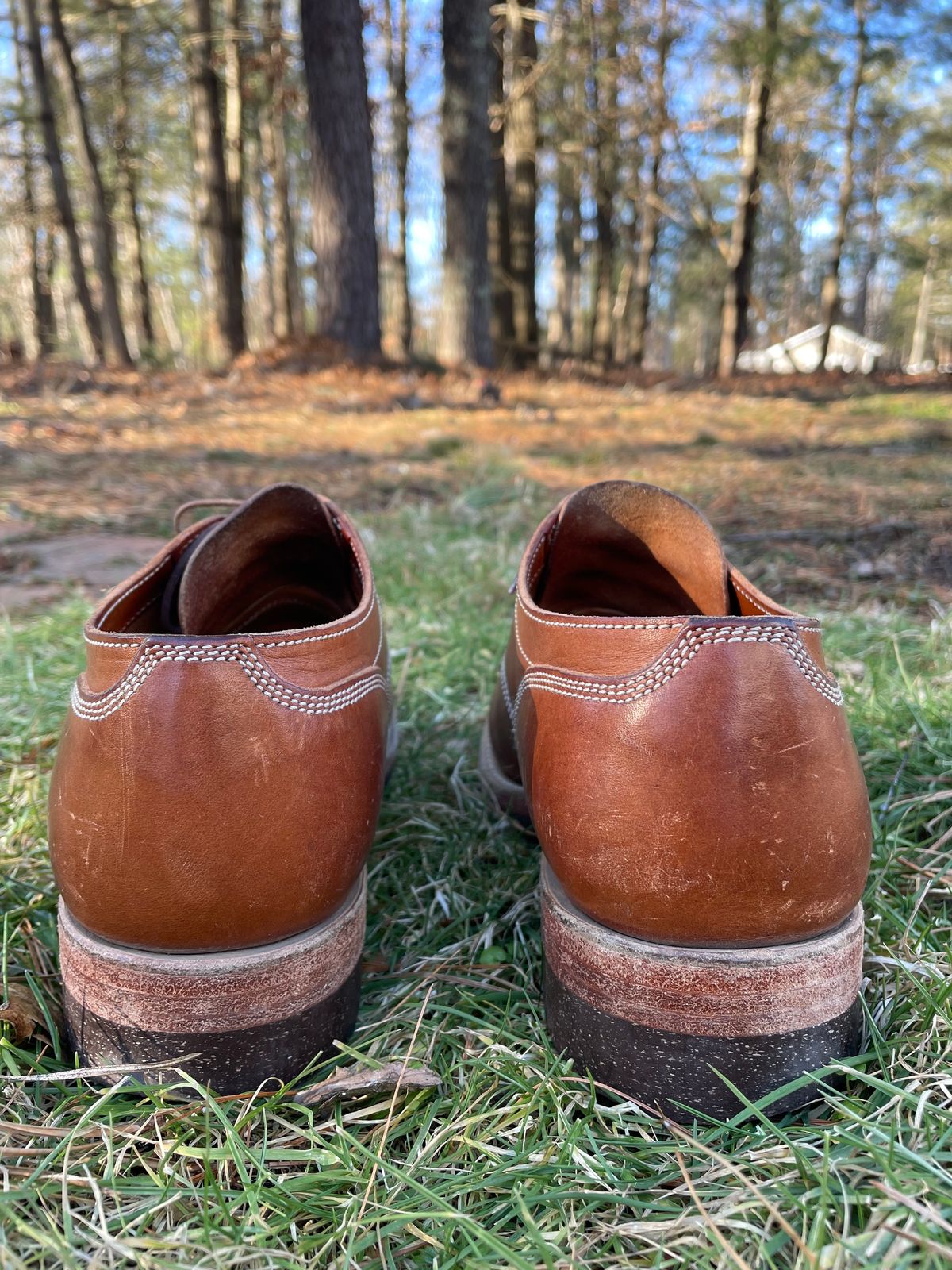 Photo by NewEnglandIndigo on February 3, 2024 of the Onderhoud LVL01 Derby Boot in Badalassi Carlo Cognac Minerva.