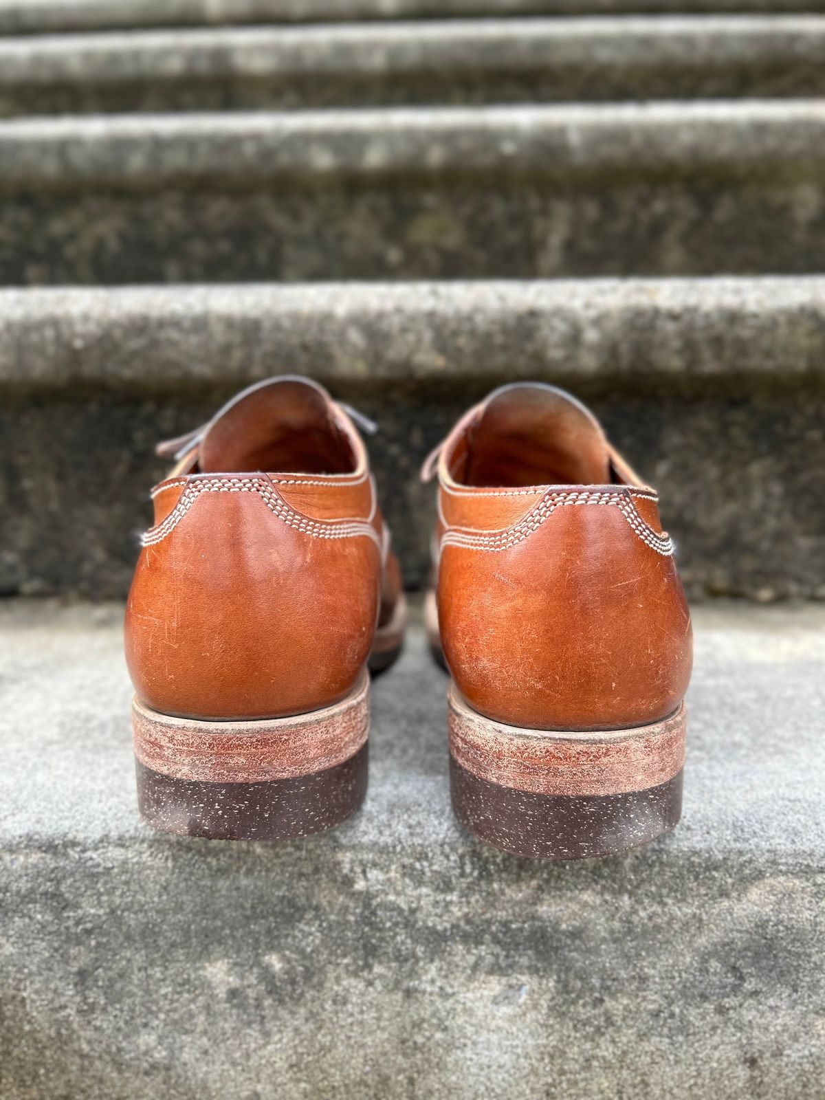 Photo by NewEnglandIndigo on March 3, 2024 of the Onderhoud LVL01 Derby Boot in Badalassi Carlo Cognac Minerva.