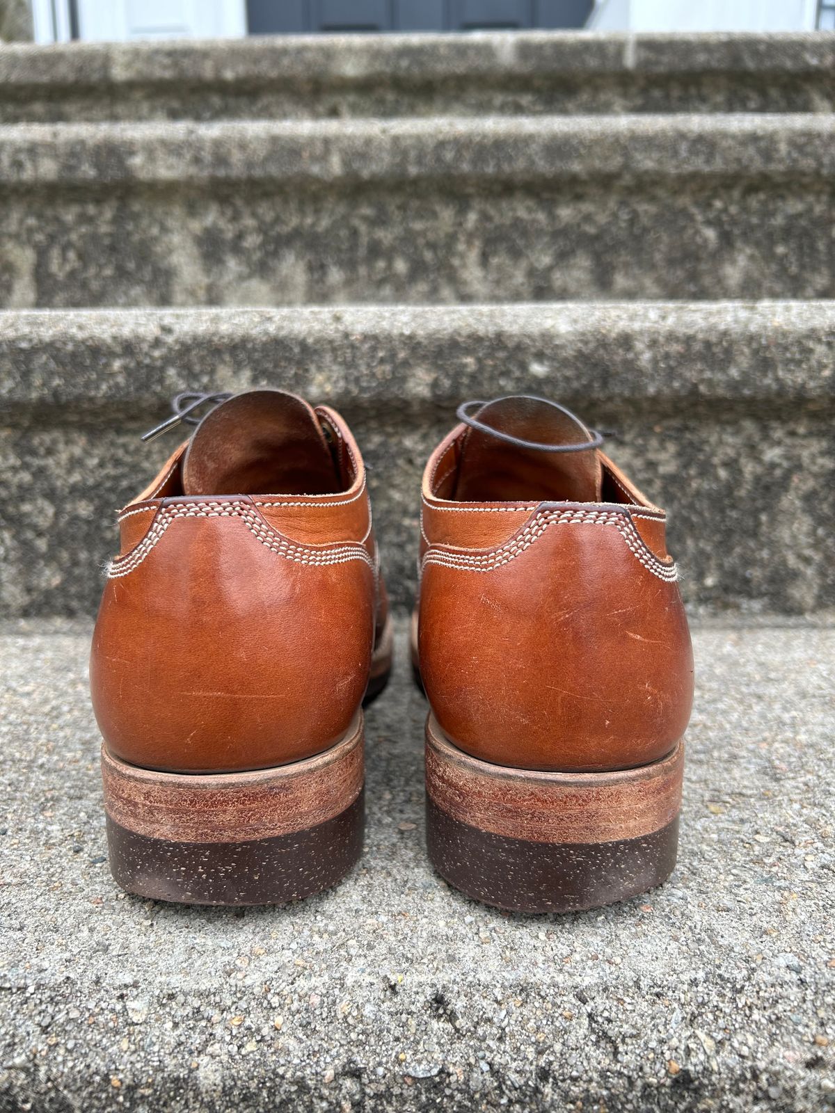 Photo by NewEnglandIndigo on April 2, 2024 of the Onderhoud LVL01 Derby Boot in Badalassi Carlo Cognac Minerva.