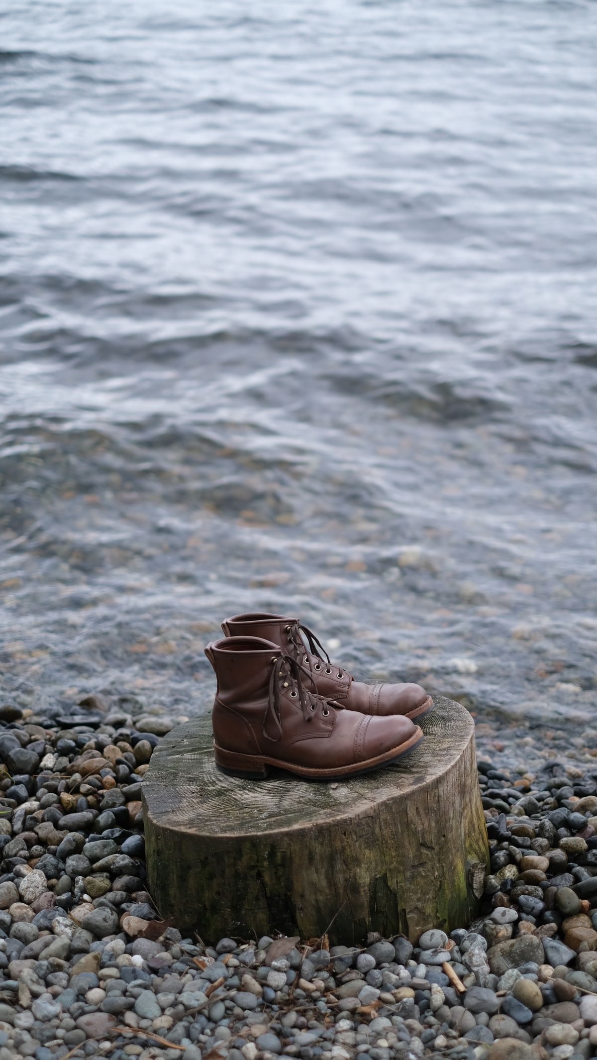 Photo by paranoid on March 2, 2023 of the Julian Boots Bowery in Horween Cigar Shell Cordovan.