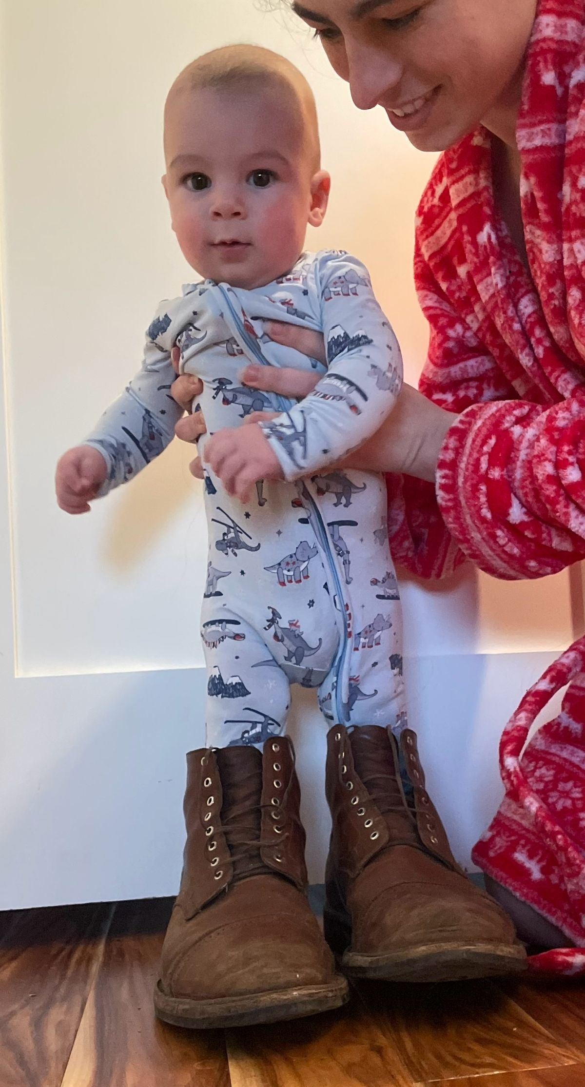 Photo by cjchris66 on February 6, 2024 of the Christian Daniel Larry Lace Up Boot in Wickett & Craig Buck Brown Traditional Harness.