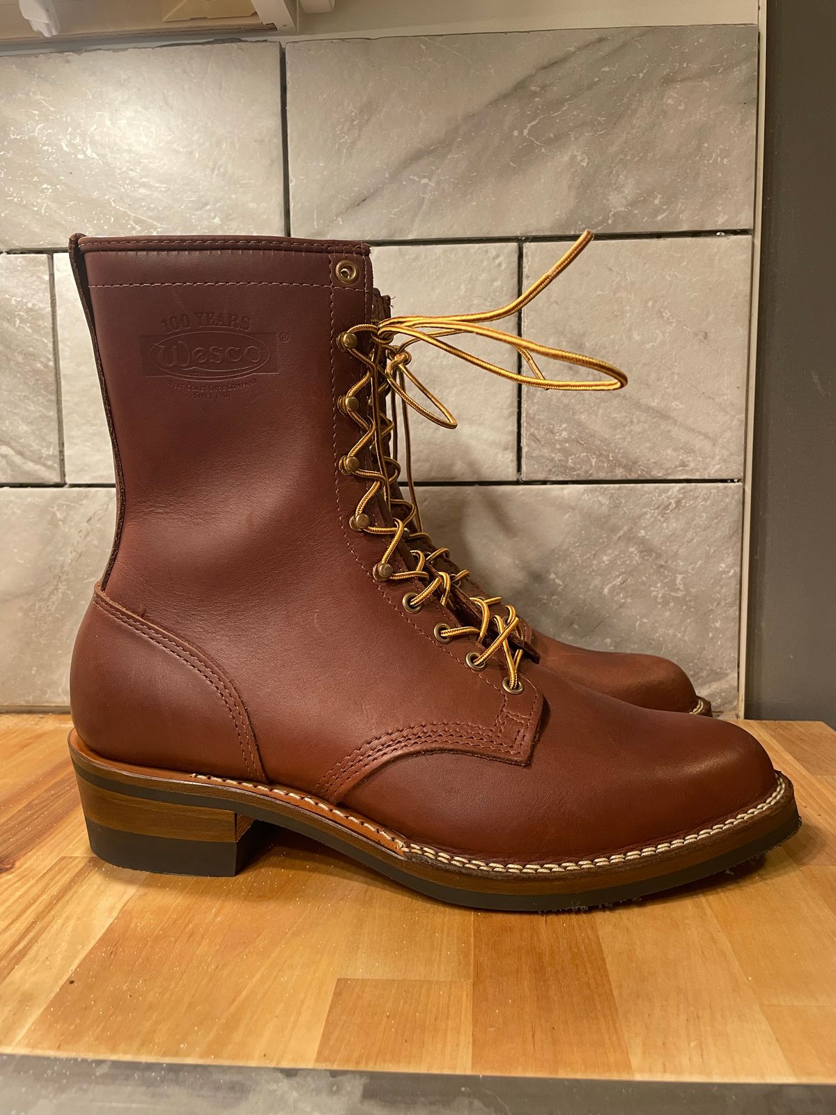 Photo by cjchris66 on October 1, 2022 of the Wesco Packer in Seidel Brown Oil Tan.