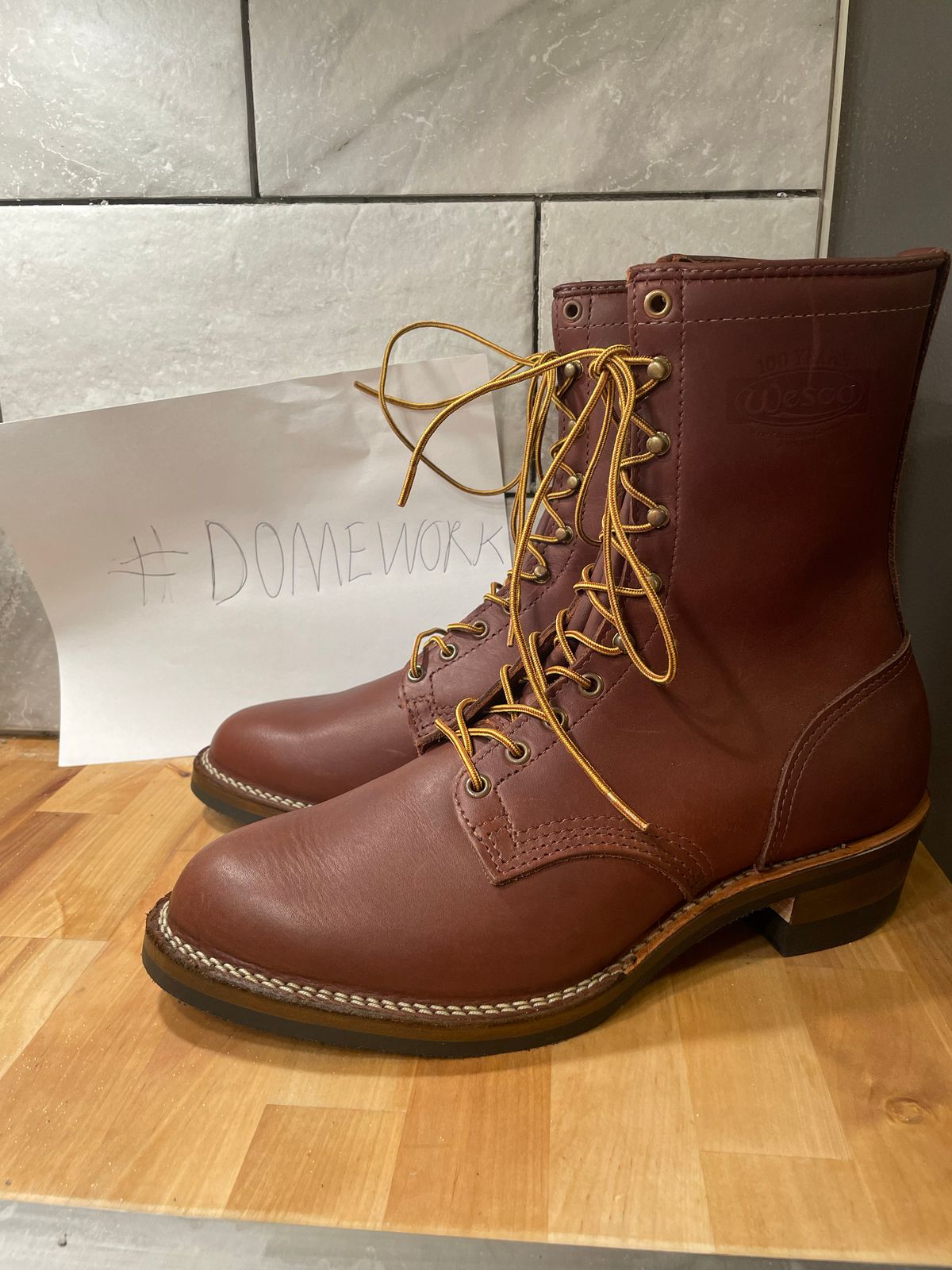 Photo by cjchris66 on October 1, 2022 of the Wesco Packer in Seidel Brown Oil Tan.