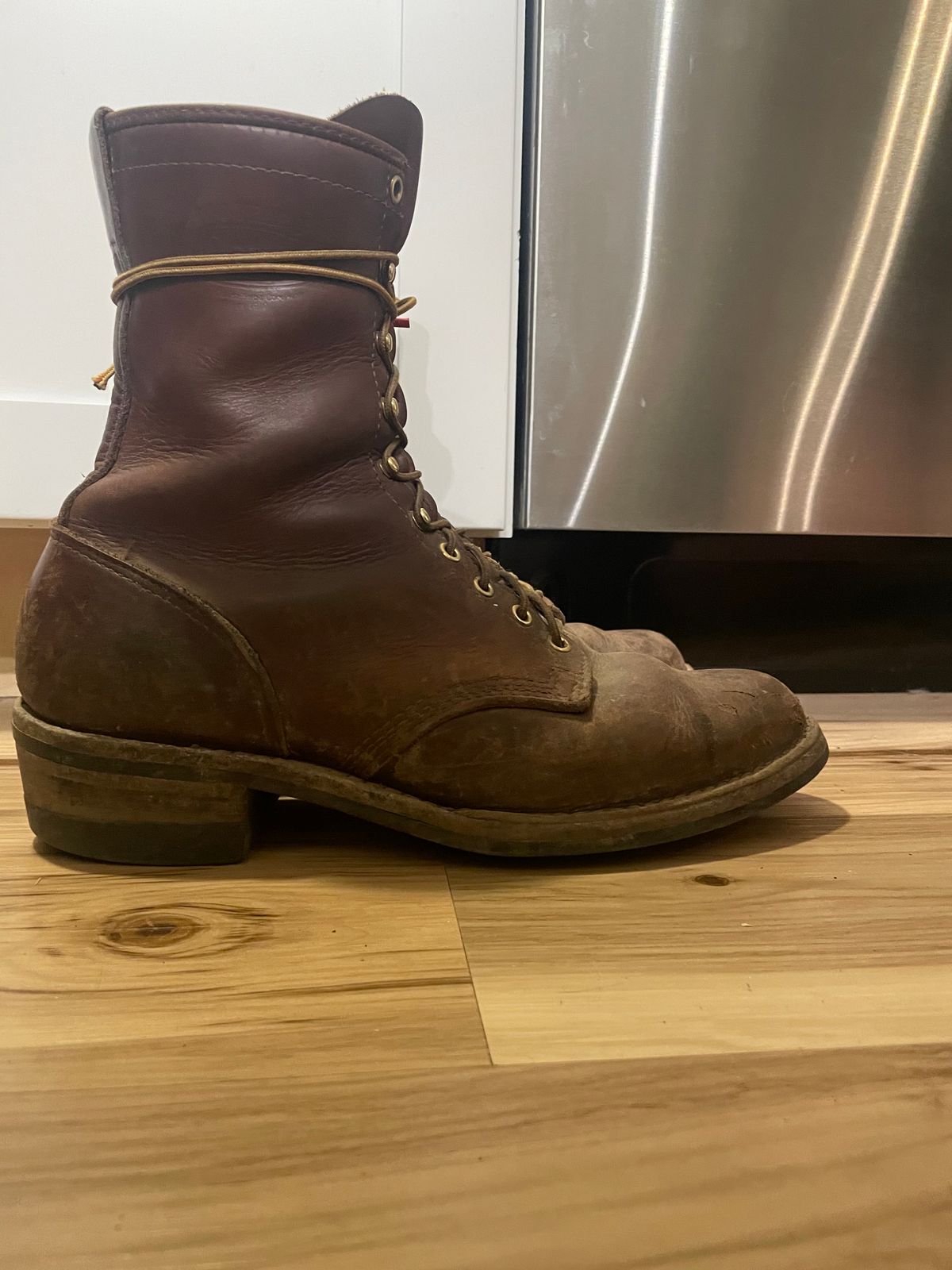 Photo by cjchris66 on February 6, 2023 of the Wesco Packer in Seidel Brown Oil Tan.