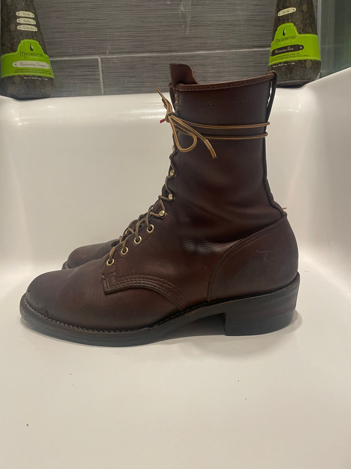 Photo by cjchris66 on March 6, 2023 of the Wesco Packer in Seidel Brown Oil Tan.