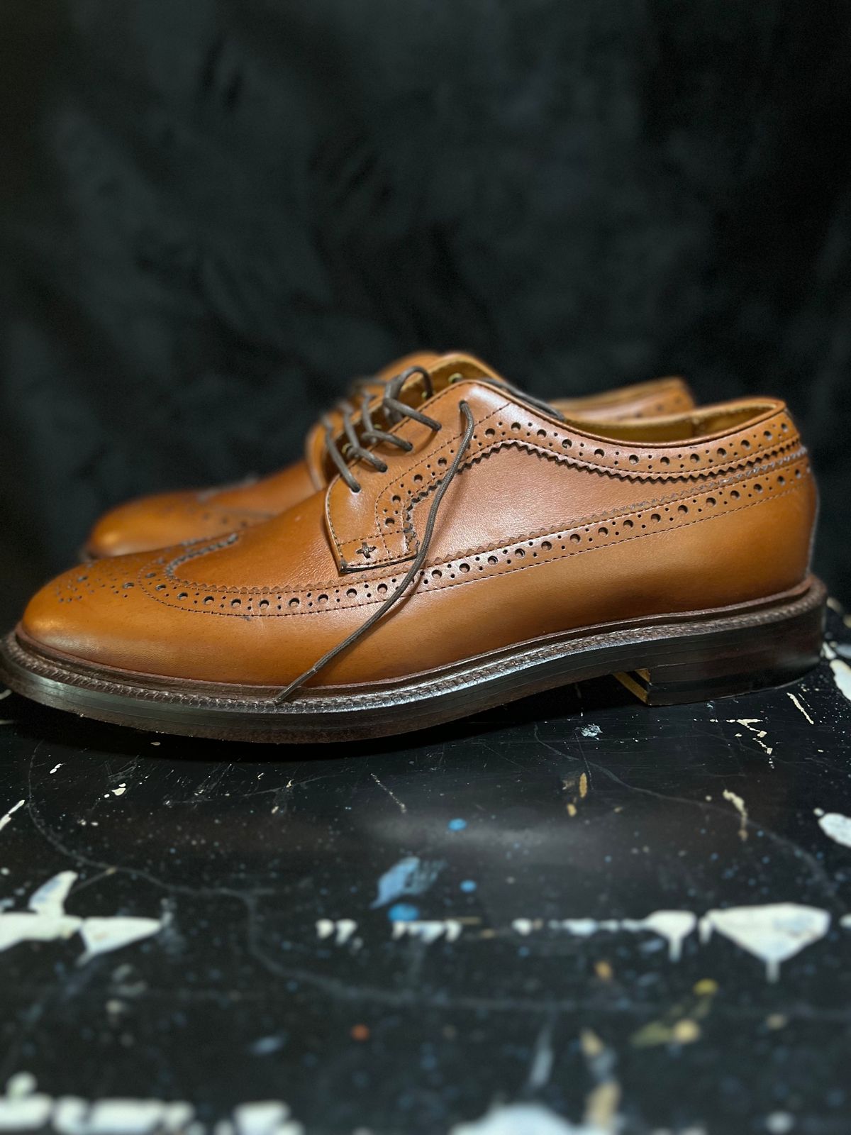 Photo by byrdhound on October 1, 2023 of the Grant Stone Longwing in D'Annonay British Tan Calf.