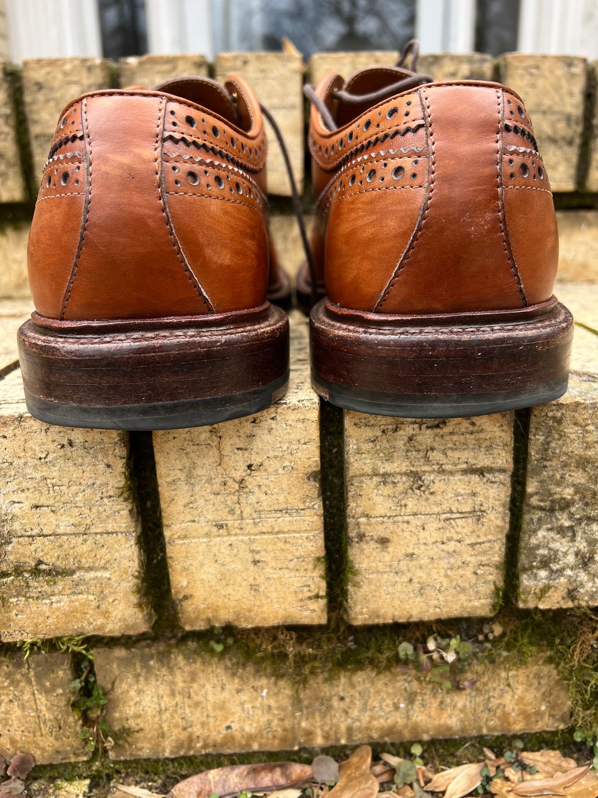 Photo by byrdhound on February 4, 2024 of the Grant Stone Longwing in D'Annonay British Tan Calf.