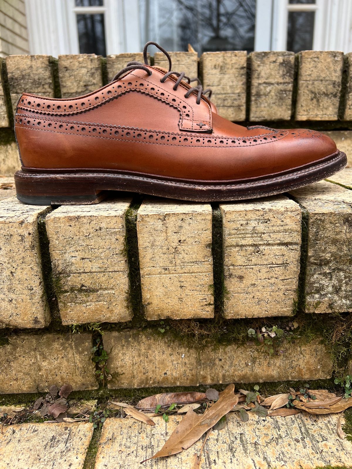 Photo by byrdhound on February 4, 2024 of the Grant Stone Longwing in D'Annonay British Tan Calf.