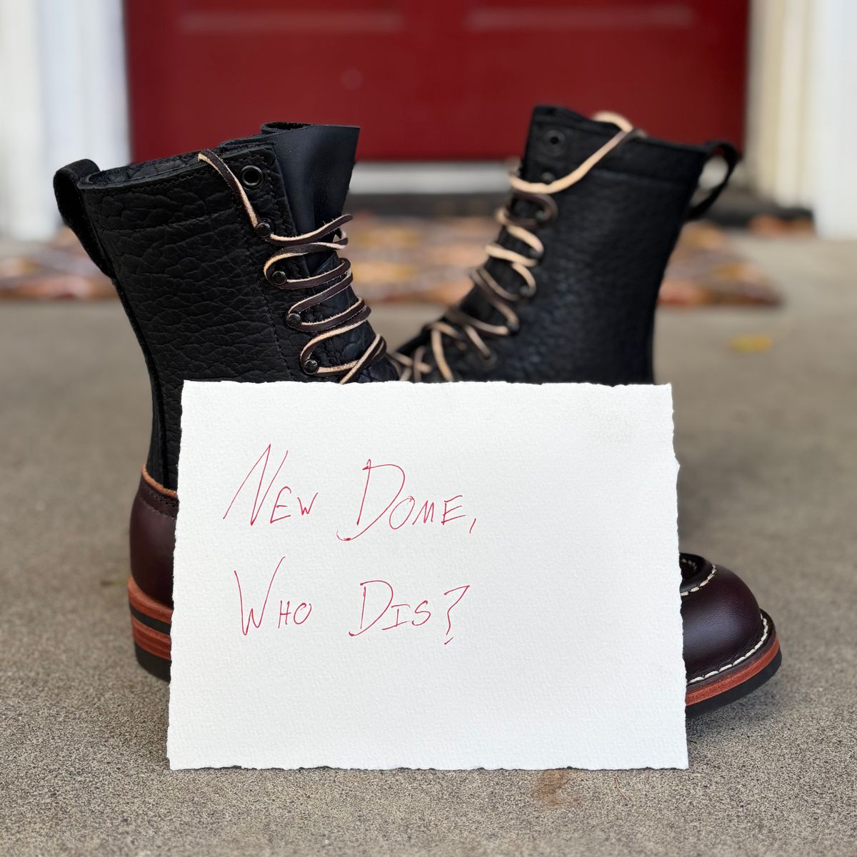 Photo by Particlepartition on October 2, 2025 of the Nicks MTO in Law Tanning Black Smooth Shruken Bison & Wicket & Craig Double Stuffed Walnut.