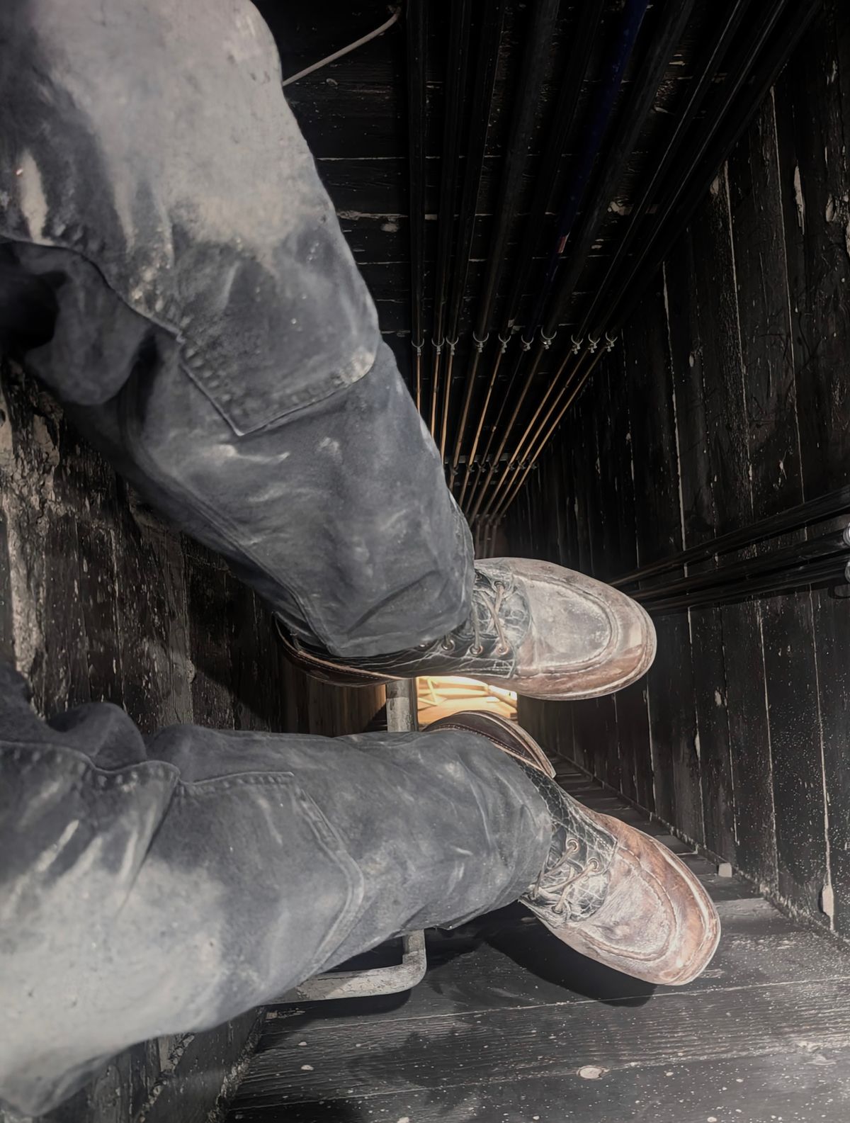 Photo by Particlepartition on March 31, 2026 of the Nicks MTO in Law Tanning Black Smooth Shruken Bison & Wicket & Craig Double Stuffed Walnut.