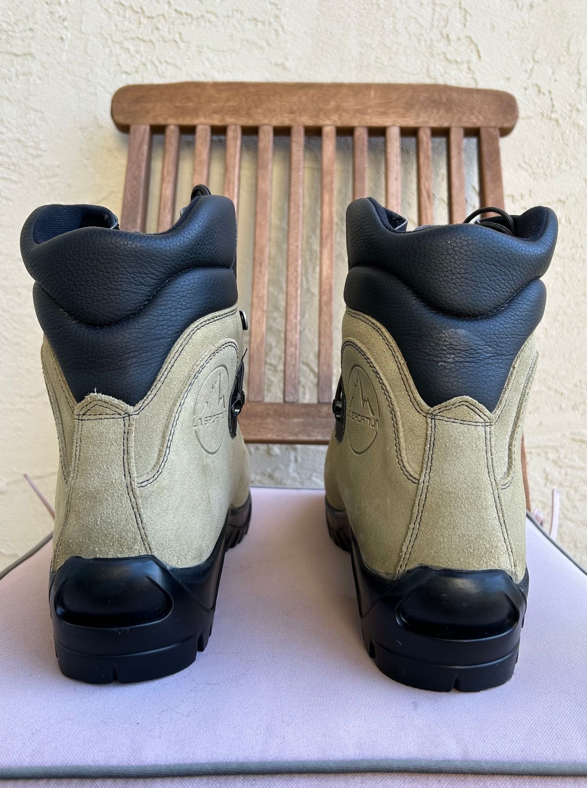 Photo by BxPx on October 1, 2023 of the La Sportiva Glacier WLF in Perwanger Tan Roughout.