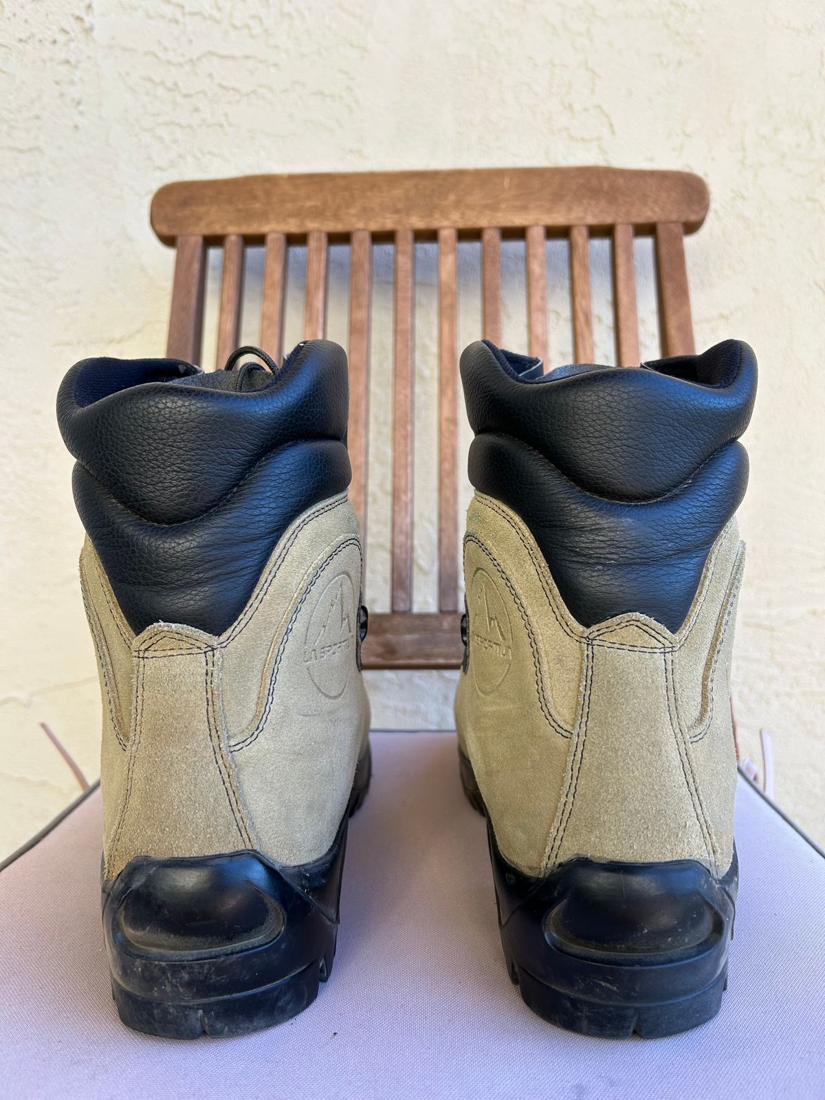 Photo by BxPx on November 4, 2023 of the La Sportiva Glacier WLF in Perwanger Tan Roughout.