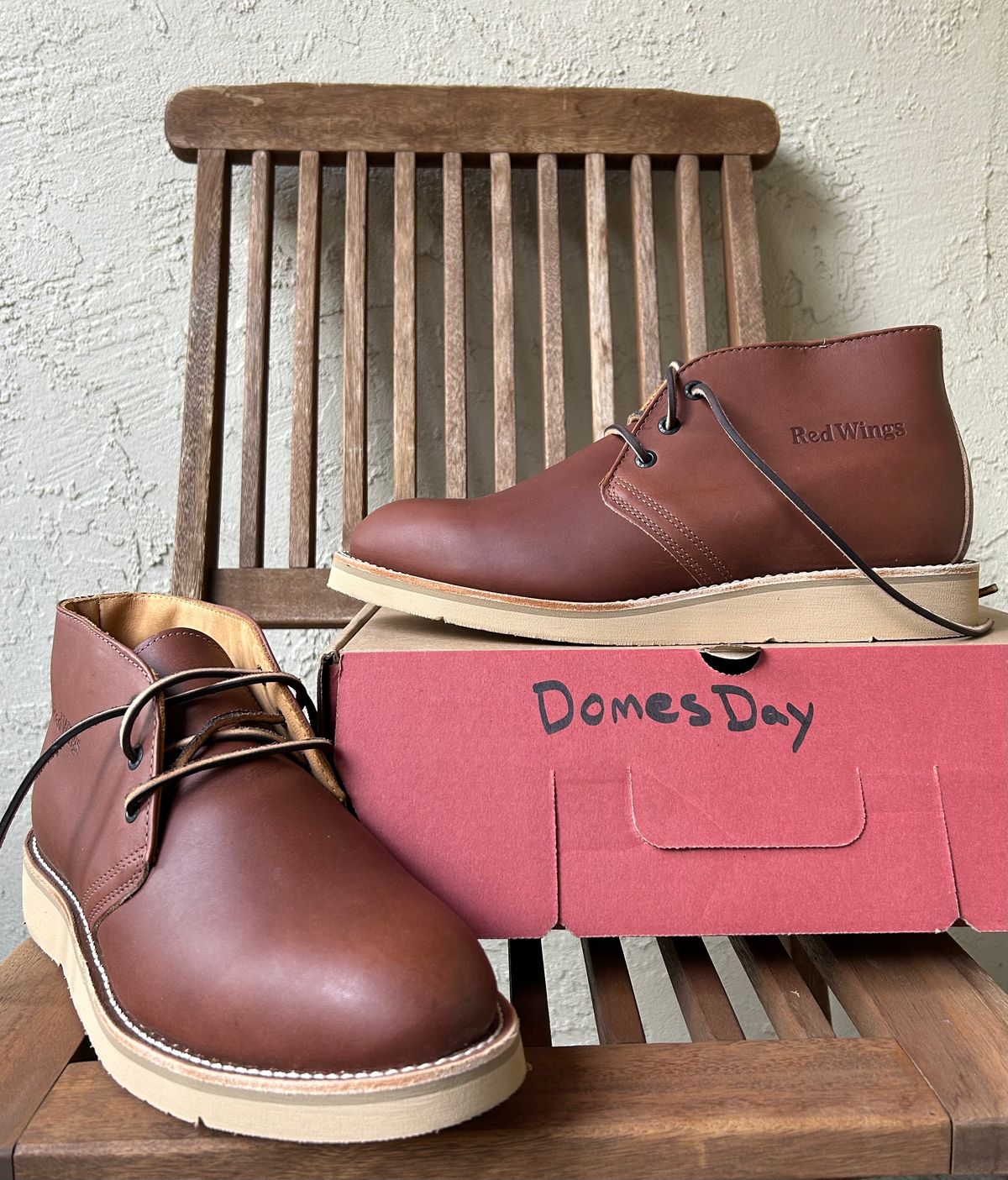 Photo by BxPx on October 6, 2024 of the Red Wing Traction Tred Chukka in Unknown Leather.