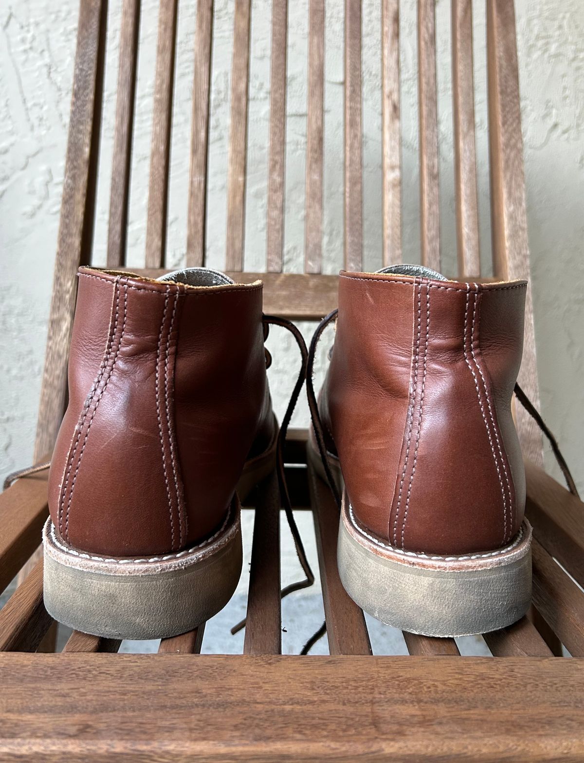 Photo by BxPx on November 3, 2024 of the Red Wing Traction Tred Chukka in Unknown Leather.