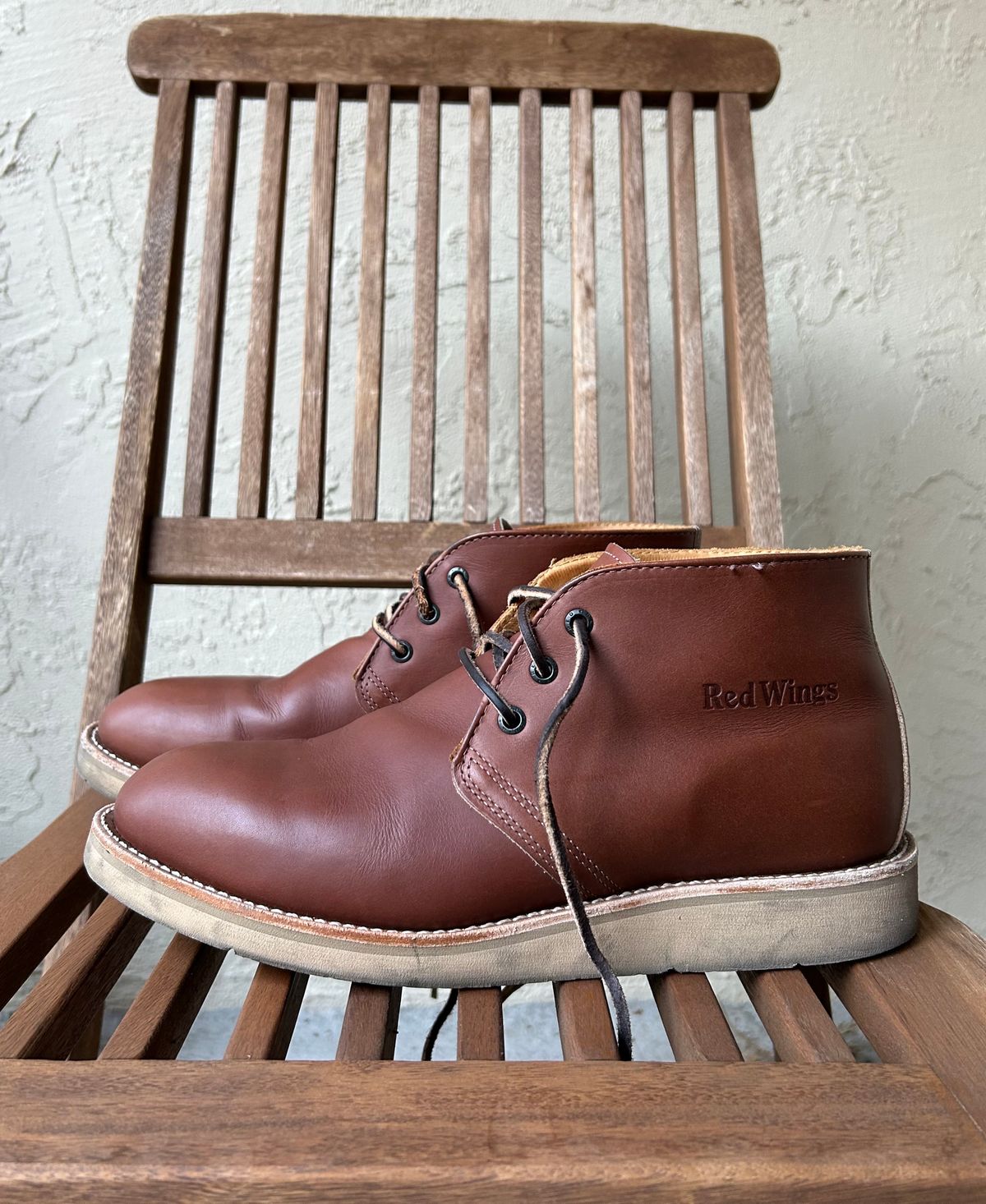 Photo by BxPx on November 3, 2024 of the Red Wing Traction Tred Chukka in Unknown Leather.