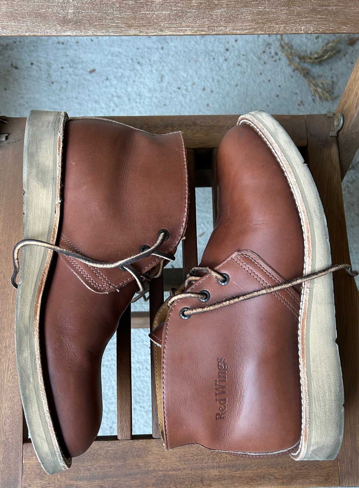 Photo by BxPx on November 3, 2024 of the Red Wing Traction Tred Chukka in Unknown Leather.