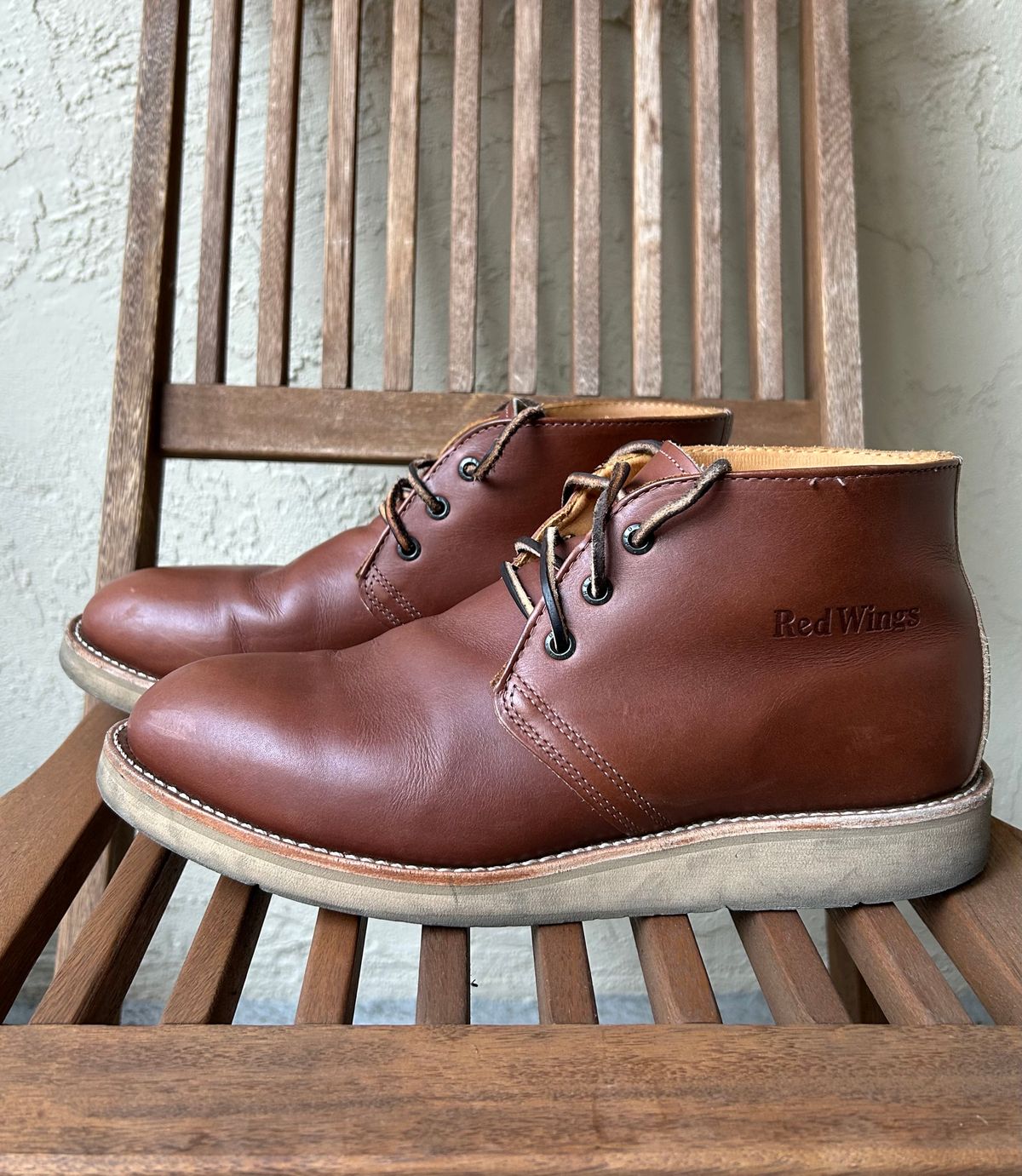 Photo by BxPx on December 1, 2024 of the Red Wing Traction Tred Chukka in Unknown Leather.