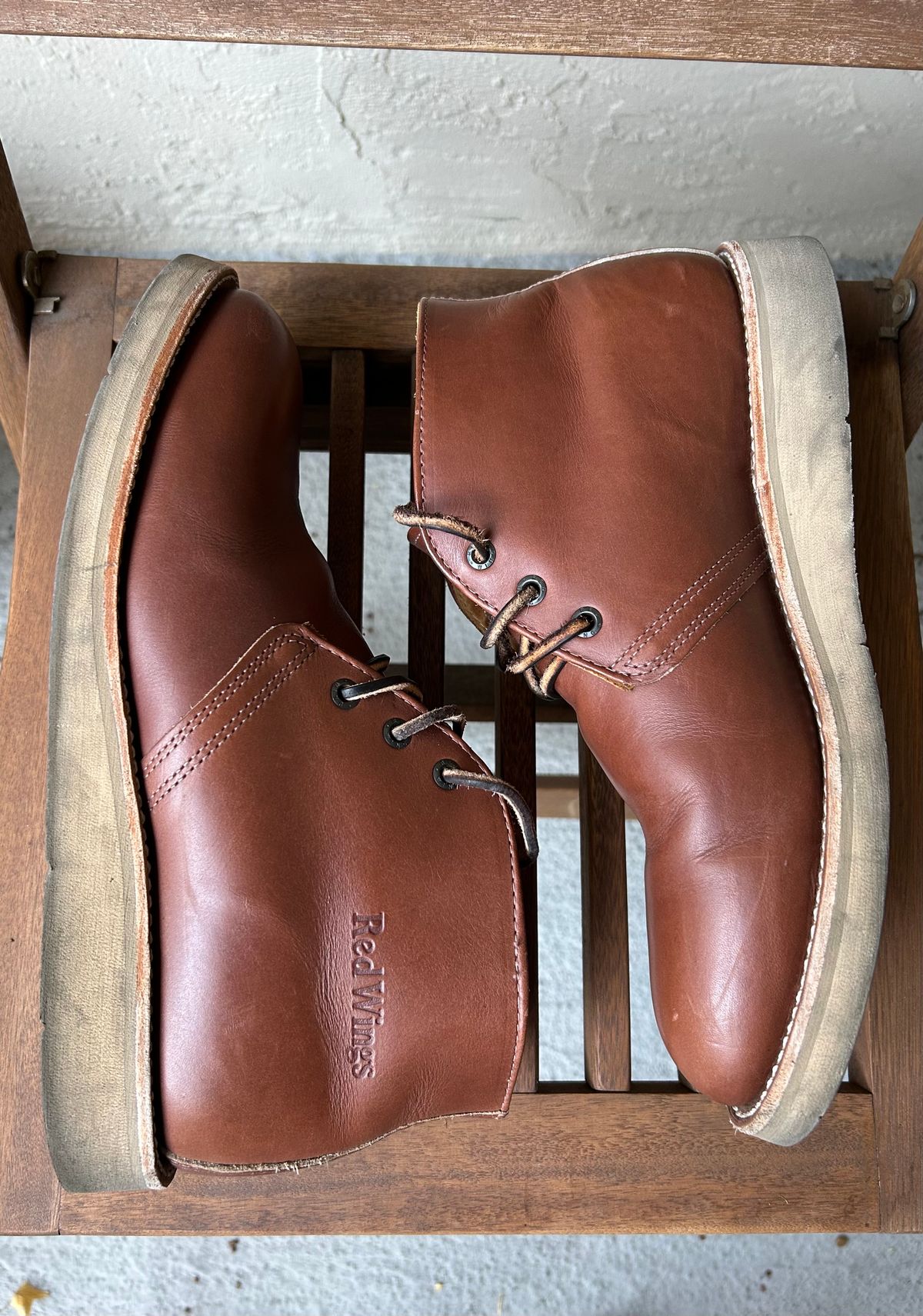 Photo by BxPx on December 1, 2024 of the Red Wing Traction Tred Chukka in Unknown Leather.