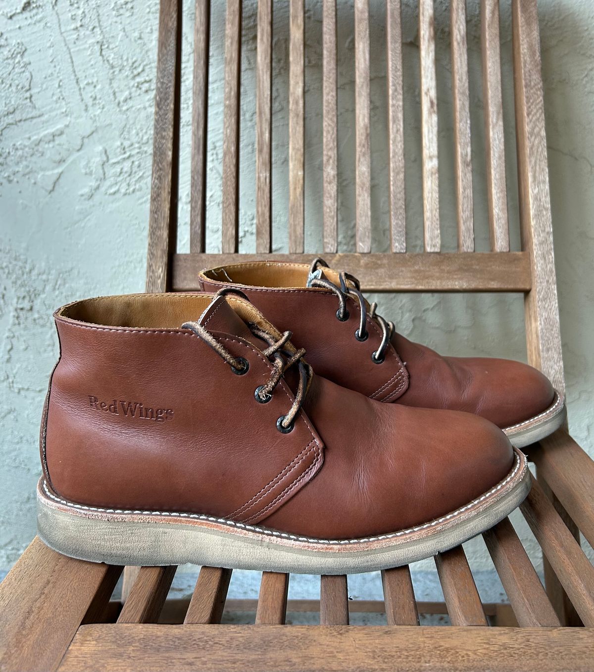 Photo by BxPx on December 1, 2024 of the Red Wing Traction Tred Chukka in Unknown Leather.