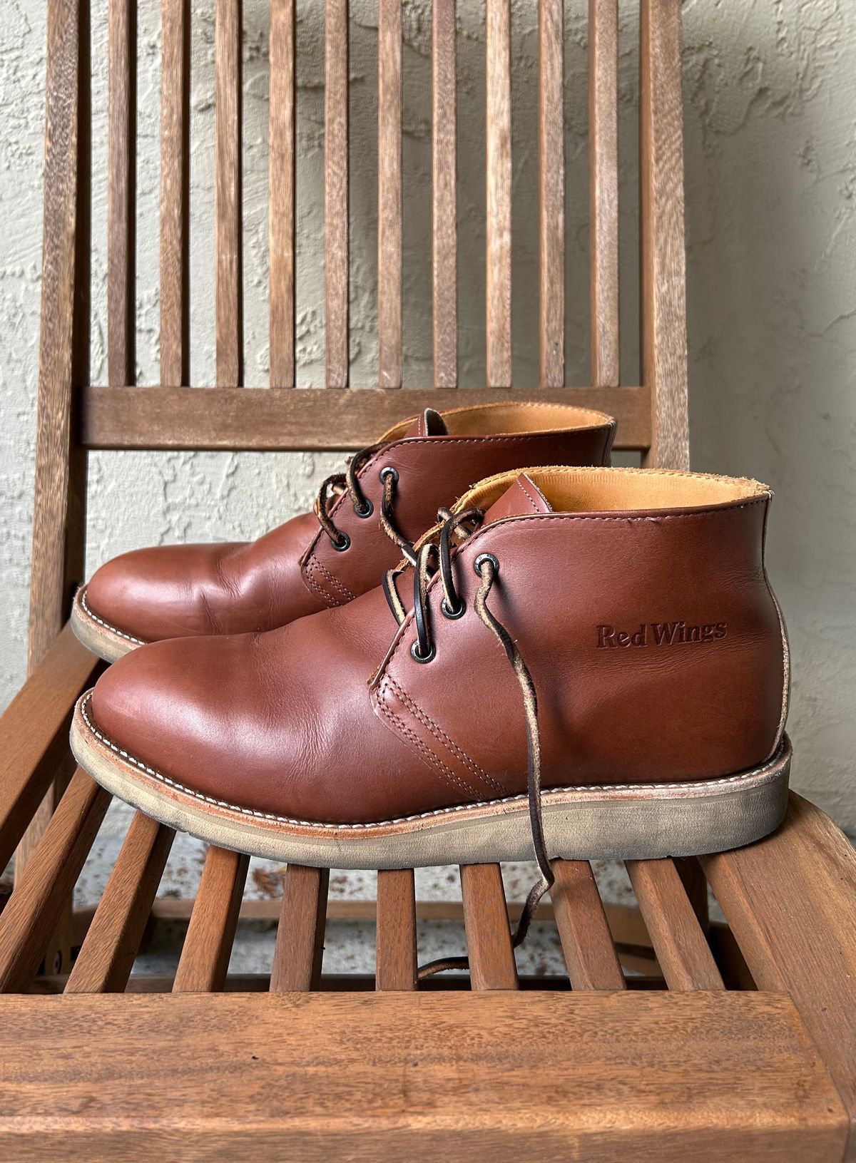 Photo by BxPx on January 5, 2025 of the Red Wing Traction Tred Chukka in Unknown Leather.