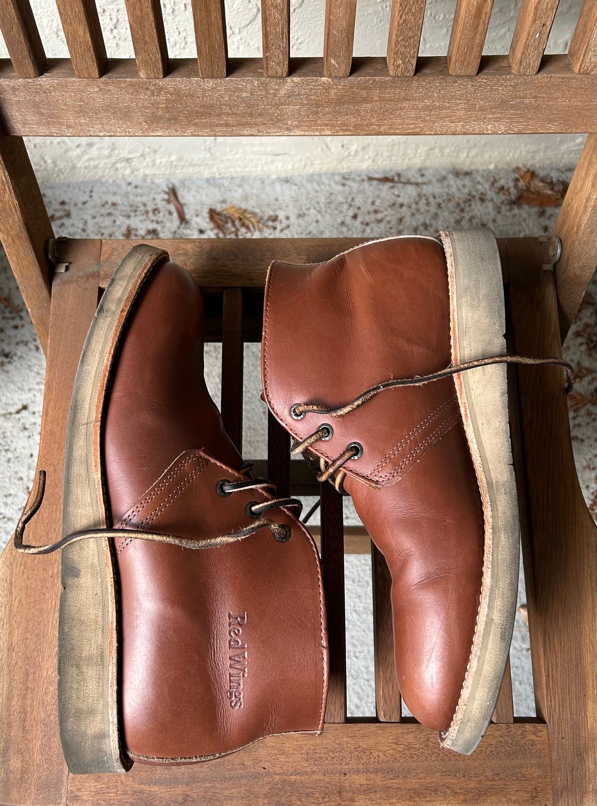 Photo by BxPx on January 5, 2025 of the Red Wing Traction Tred Chukka in Unknown Leather.