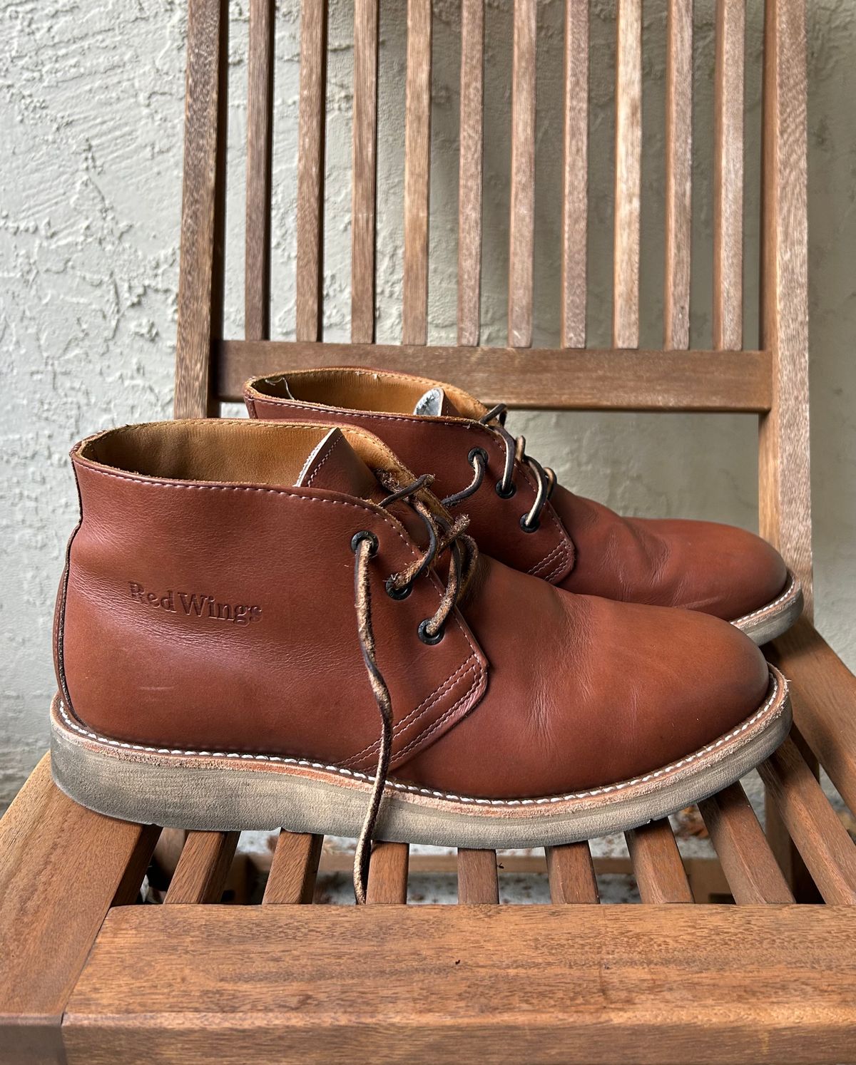 Photo by BxPx on January 5, 2025 of the Red Wing Traction Tred Chukka in Unknown Leather.